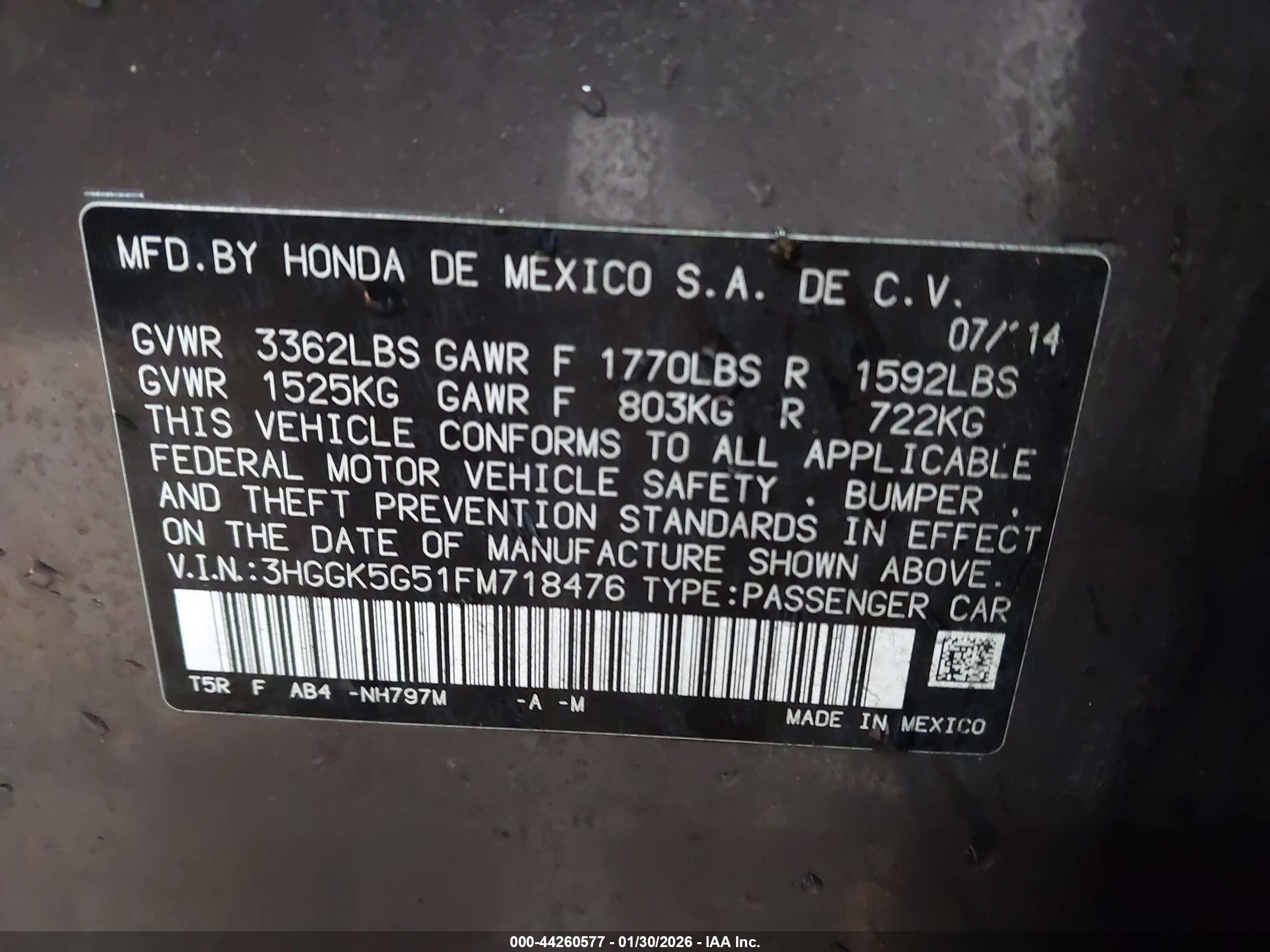HONDA FIT image 9