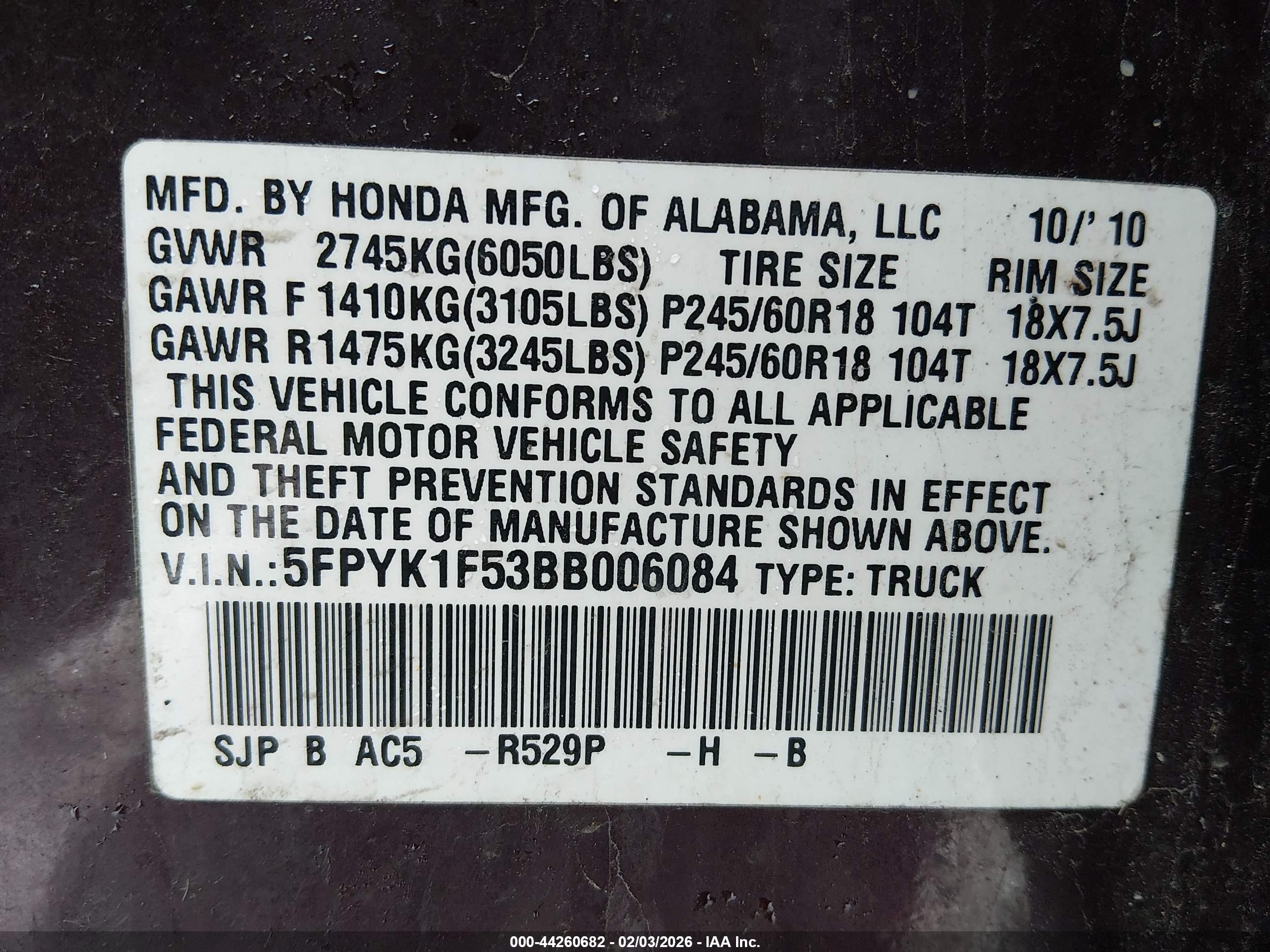 HONDA RIDGELINE image 9