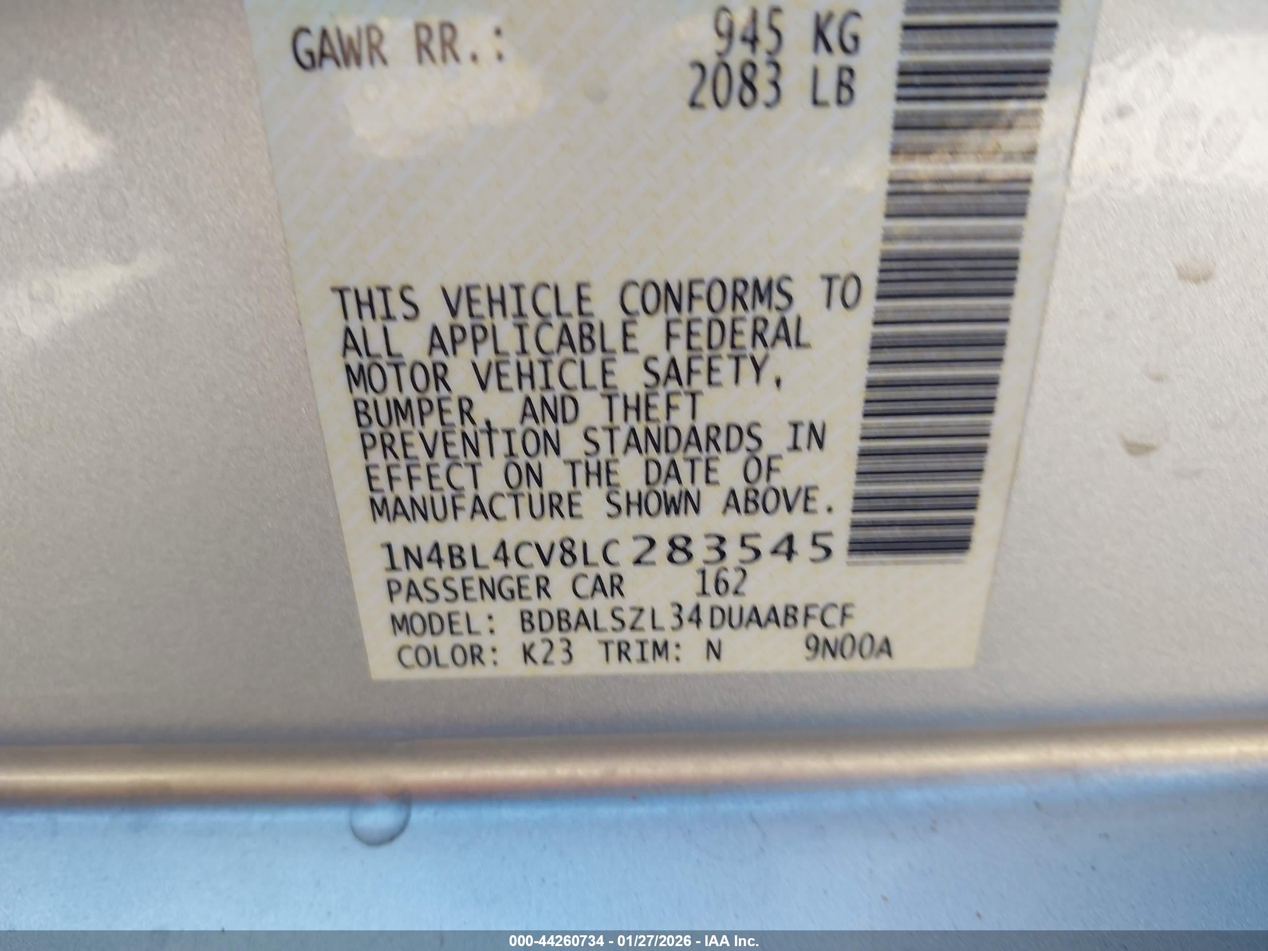 NISSAN ALTIMA image 9