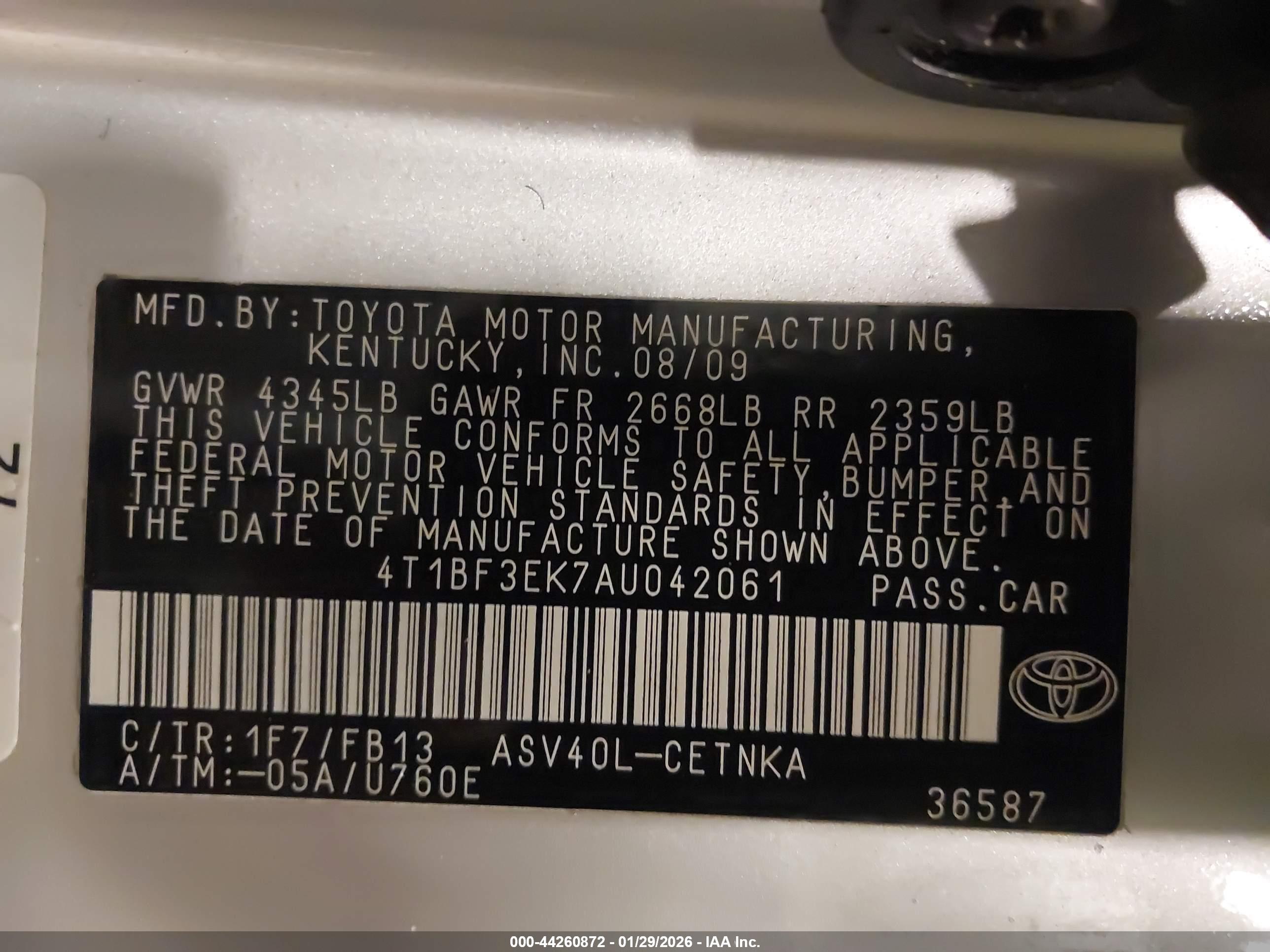 TOYOTA CAMRY image 9