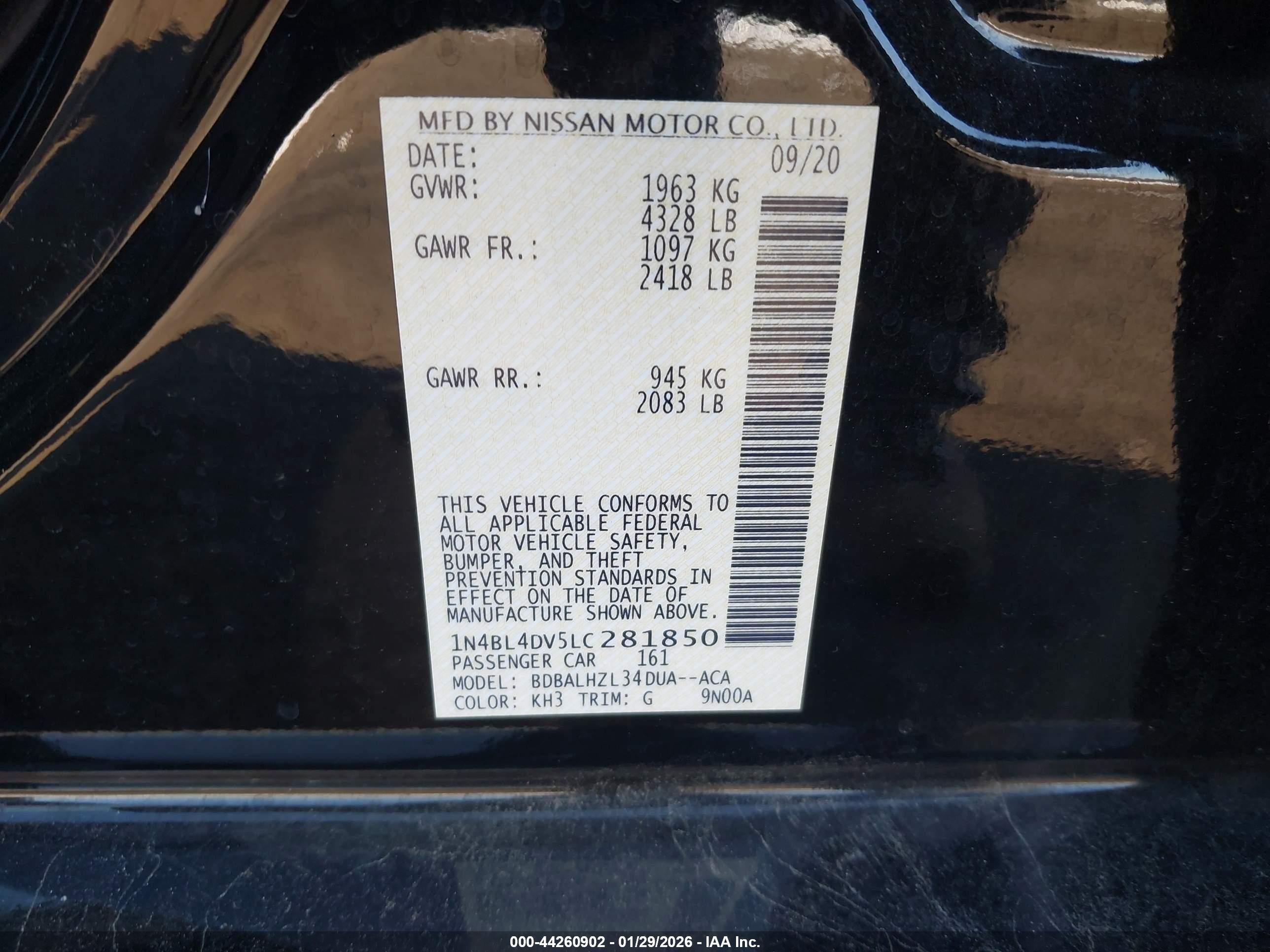 NISSAN ALTIMA image 9