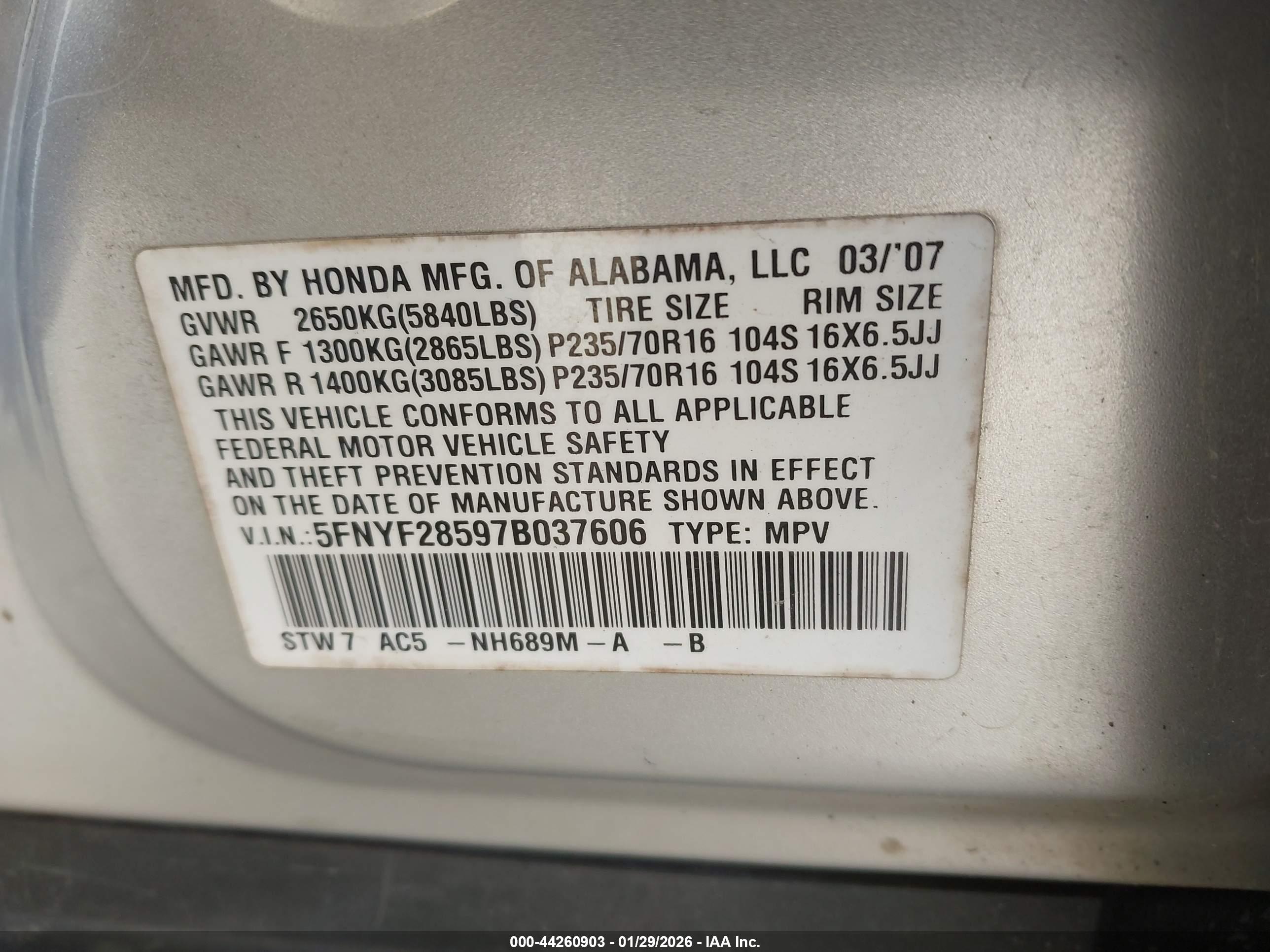 HONDA PILOT image 9