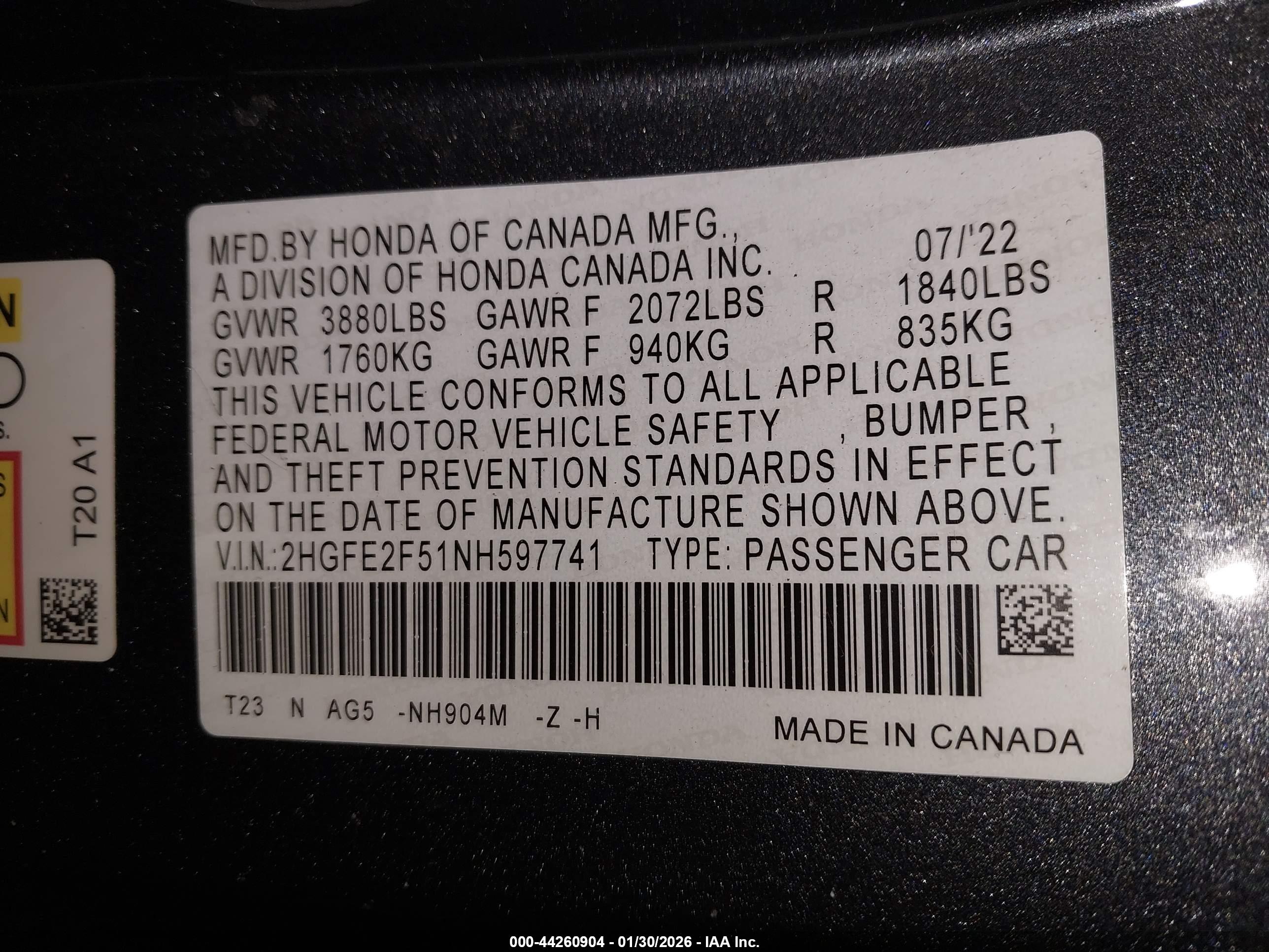 HONDA CIVIC image 9