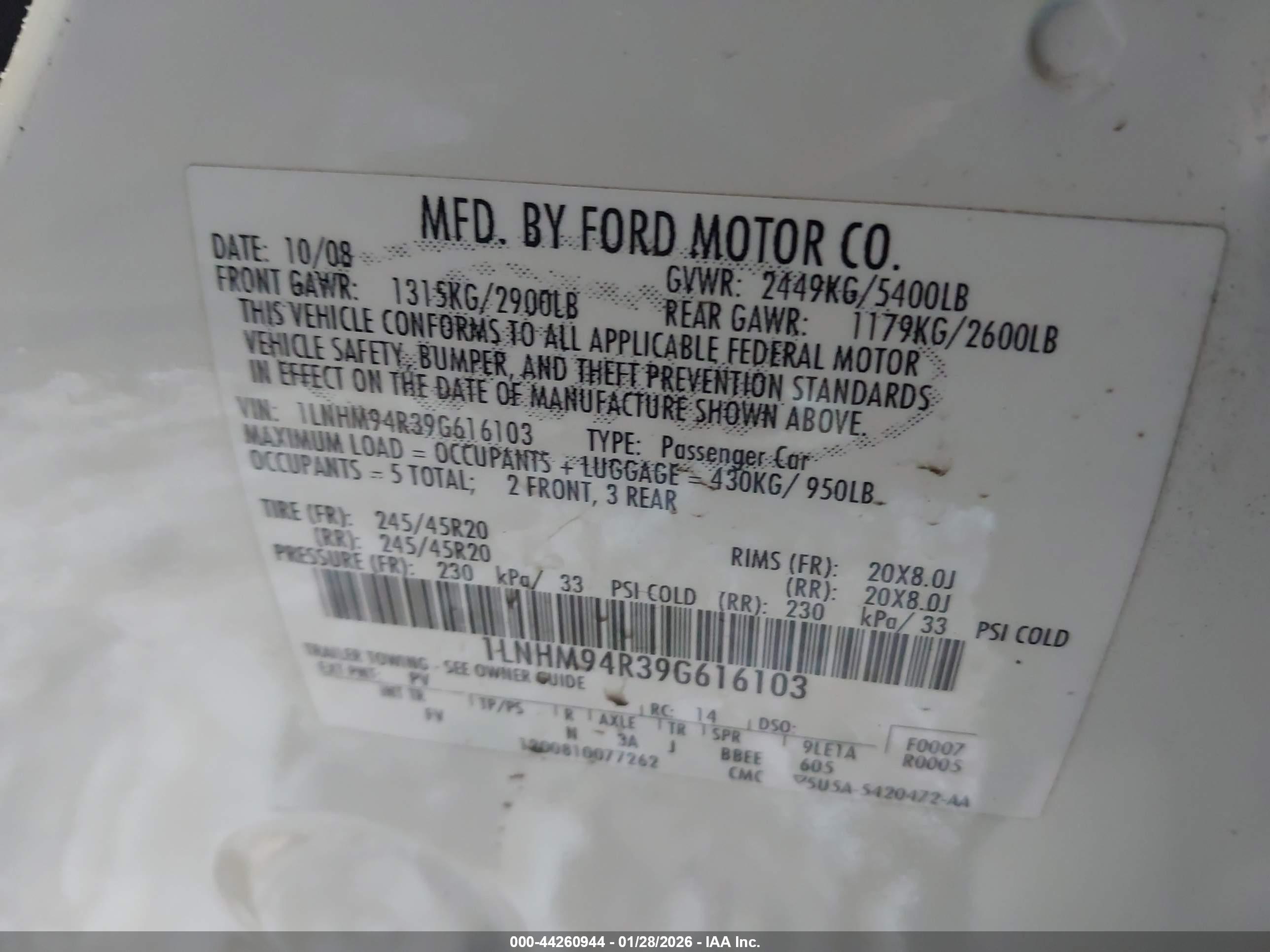 LINCOLN MKS image 9