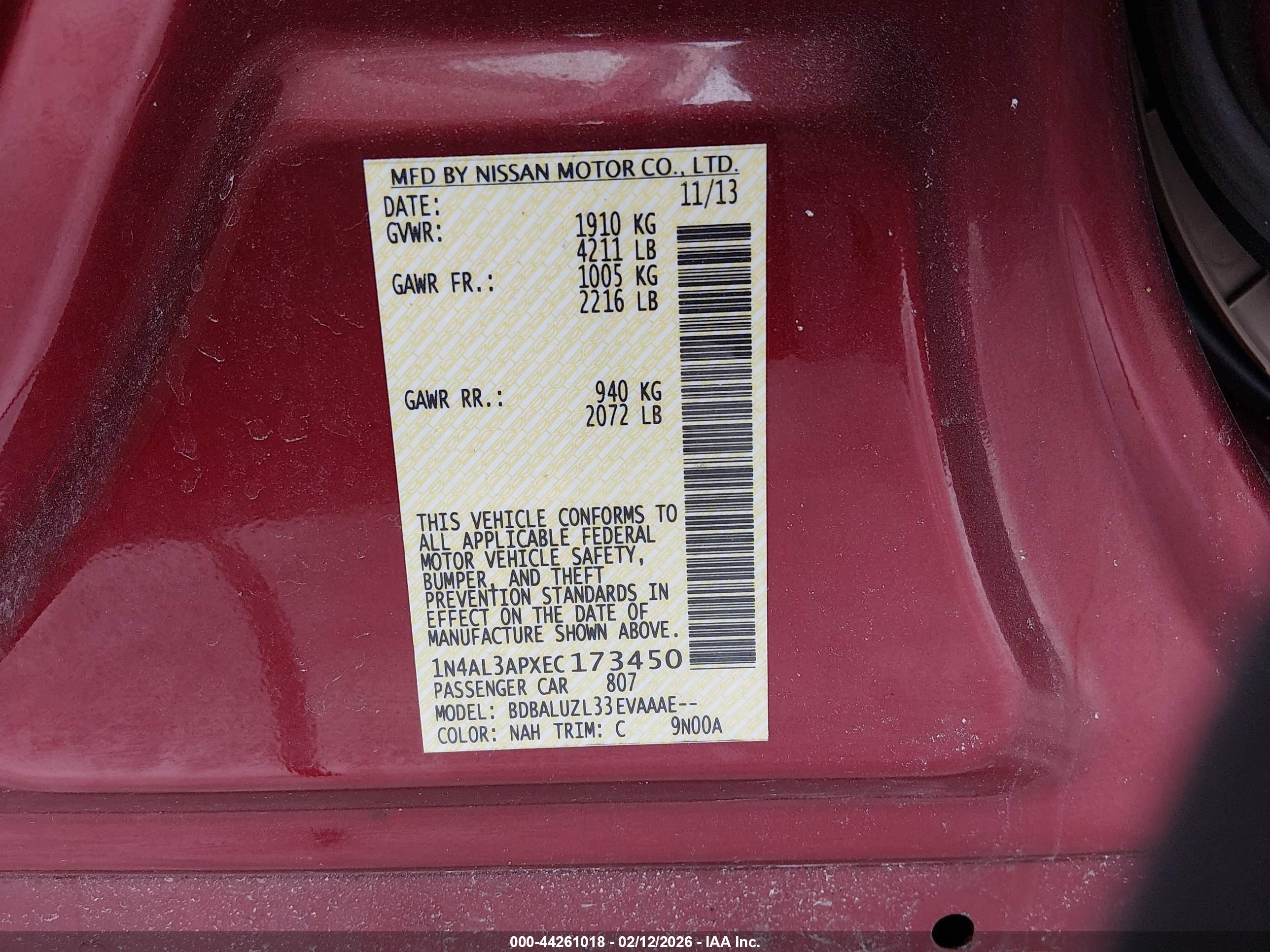 NISSAN ALTIMA image 9