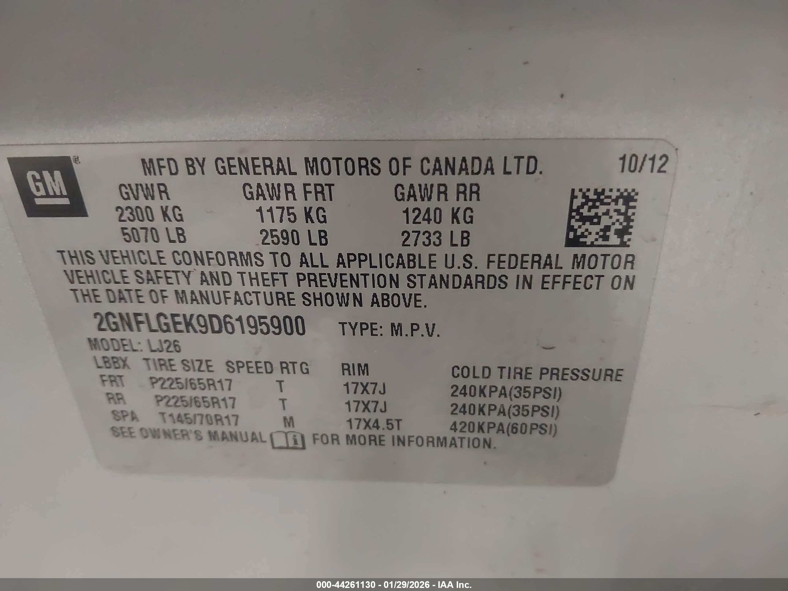 CHEVROLET EQUINOX image 9
