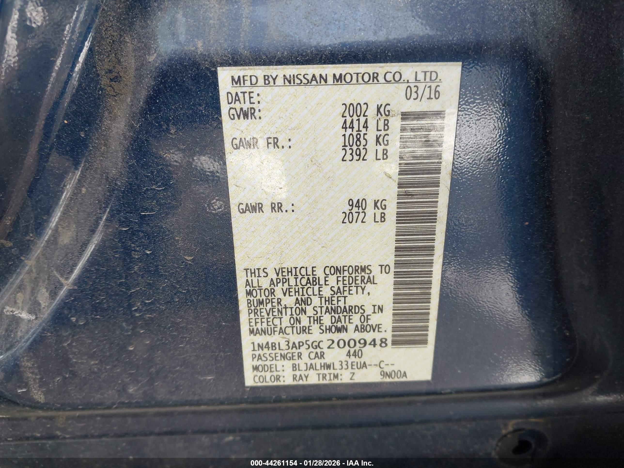 NISSAN ALTIMA image 9