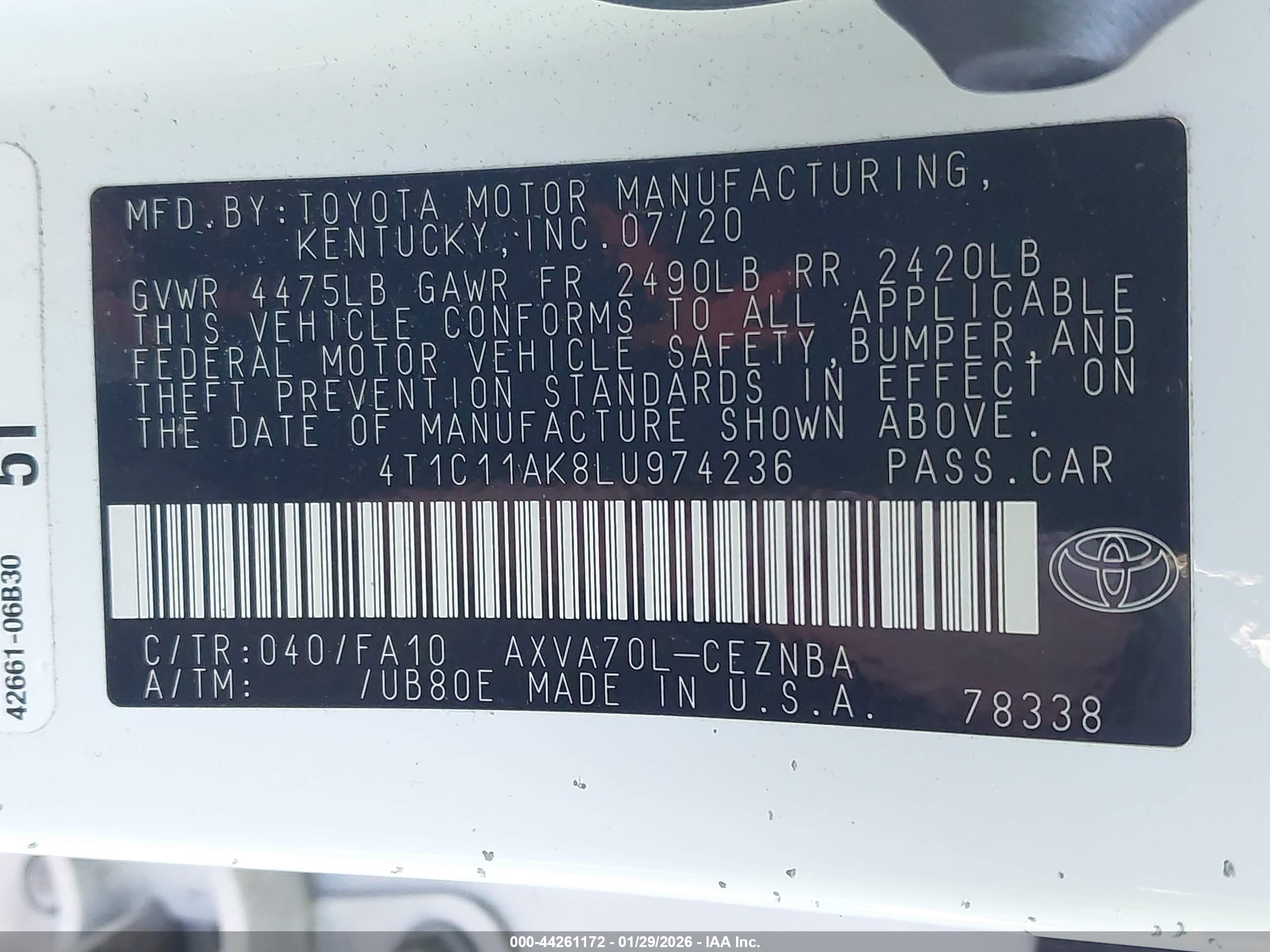 TOYOTA CAMRY image 9