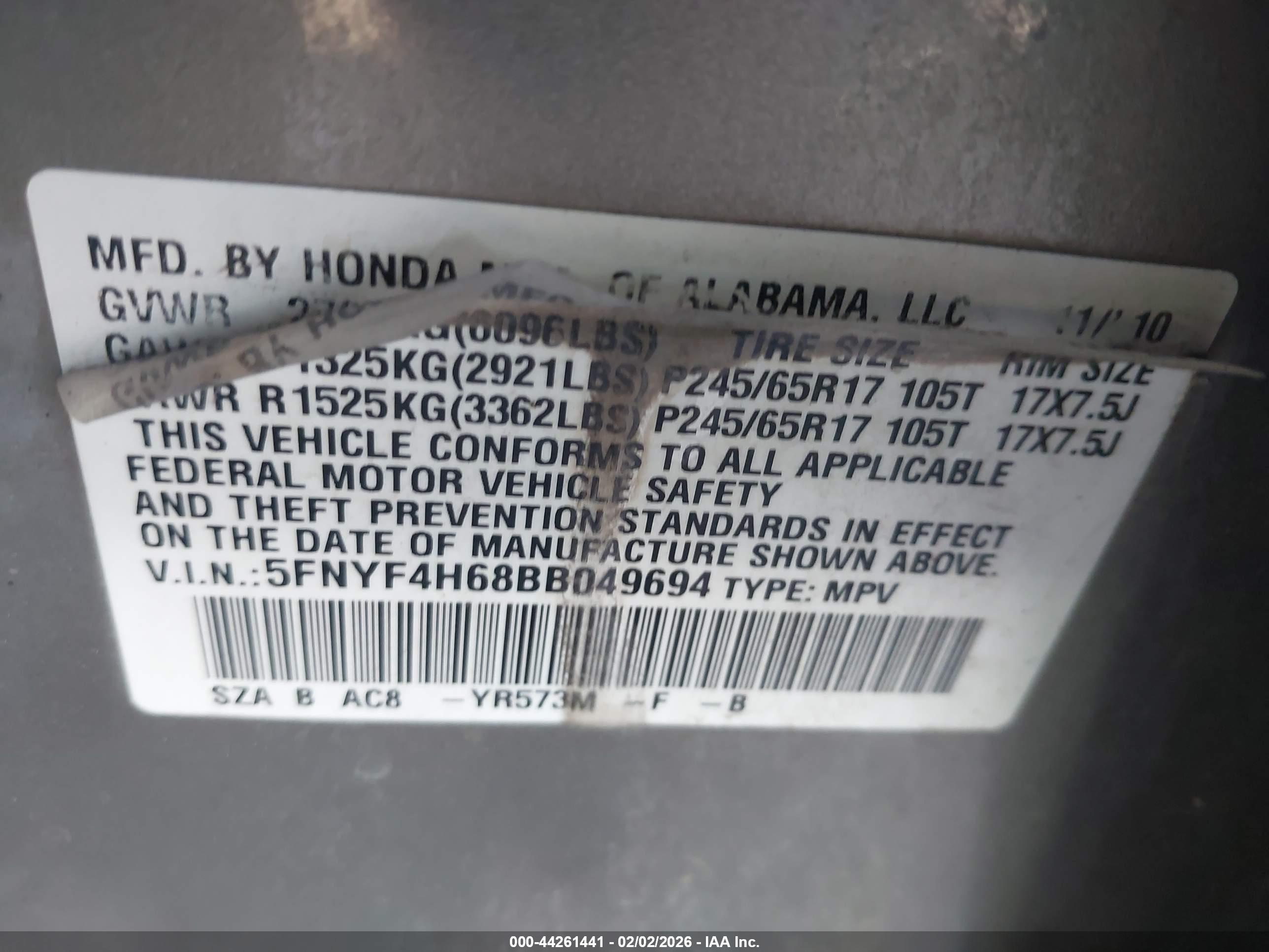 HONDA PILOT image 9