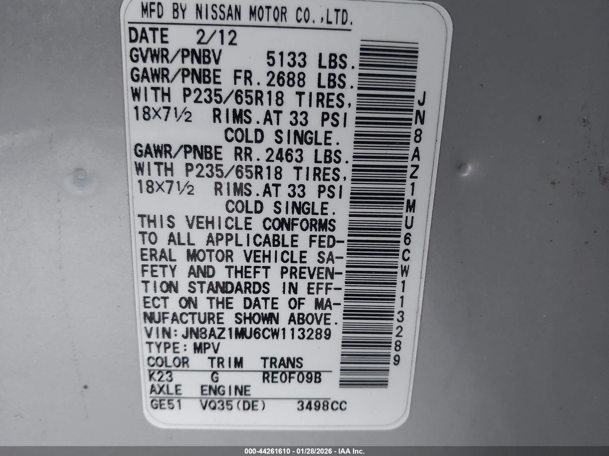 NISSAN MURANO image 9