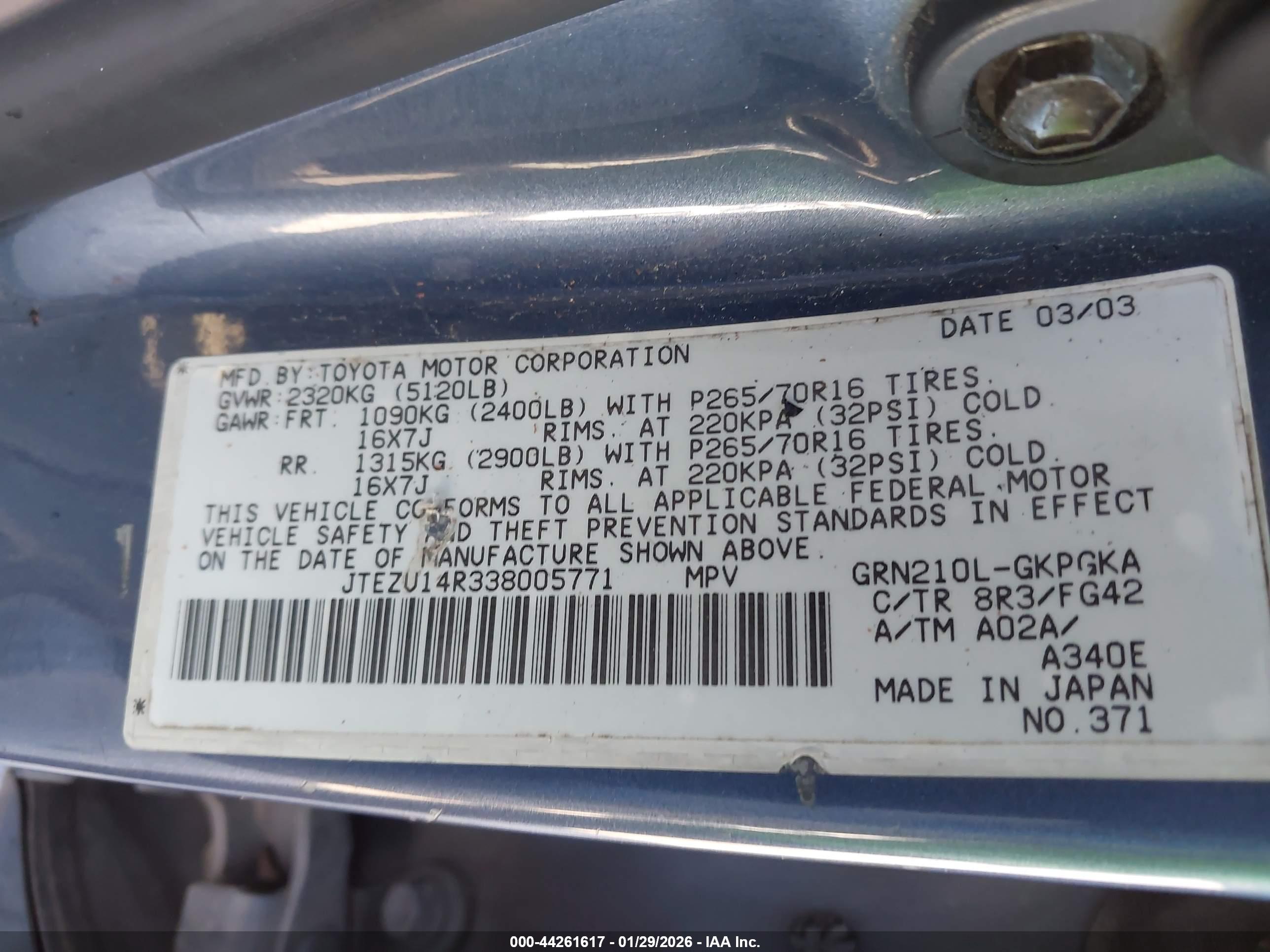 TOYOTA 4RUNNER image 9