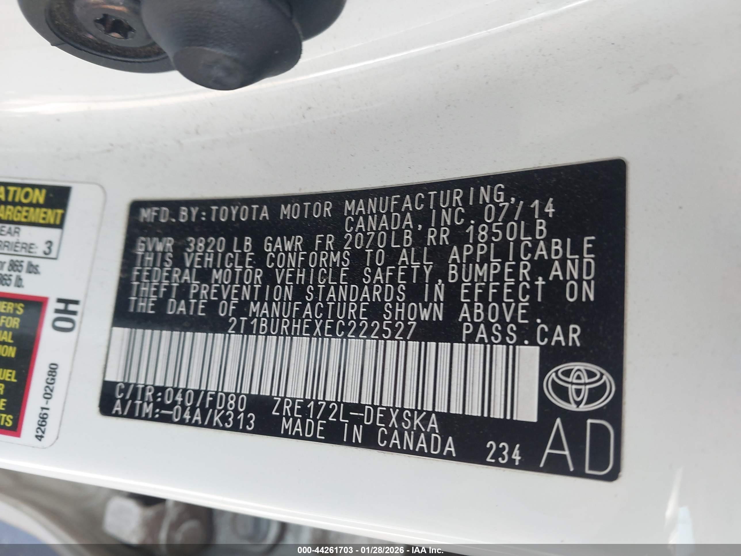 TOYOTA COROLLA image 9