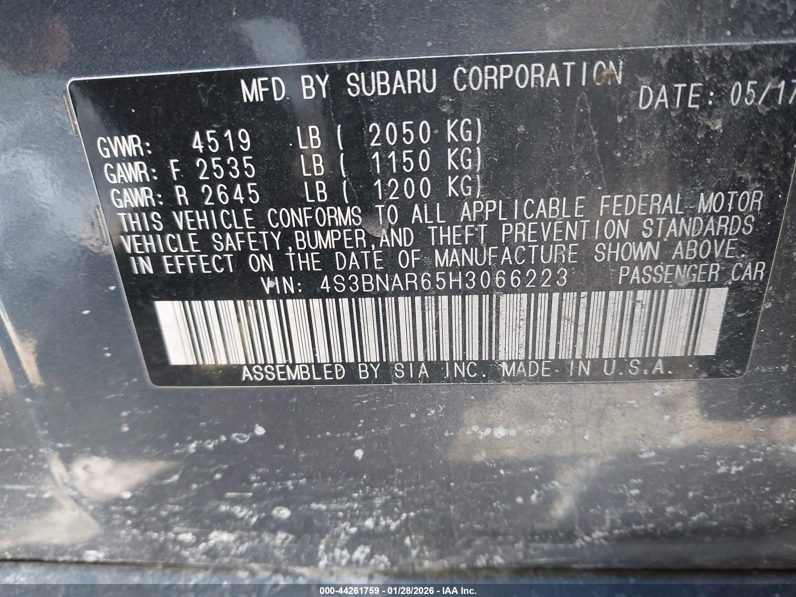 SUBARU LEGACY image 9