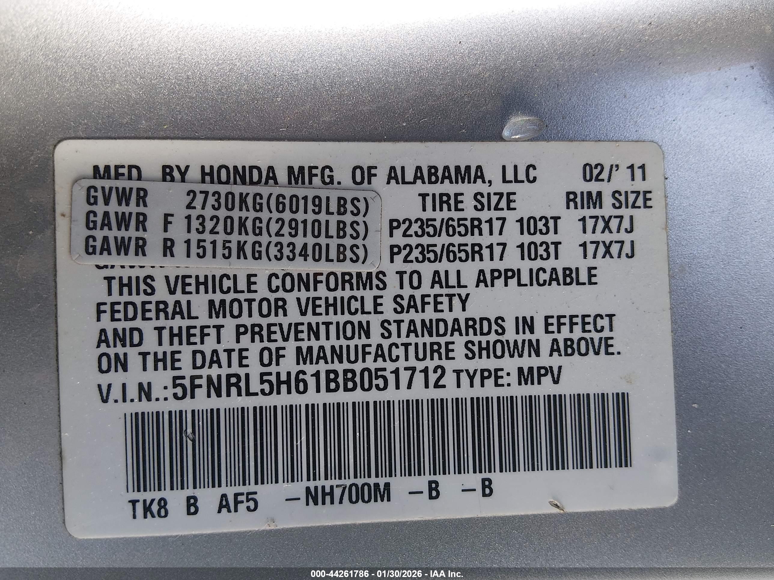 HONDA ODYSSEY image 9