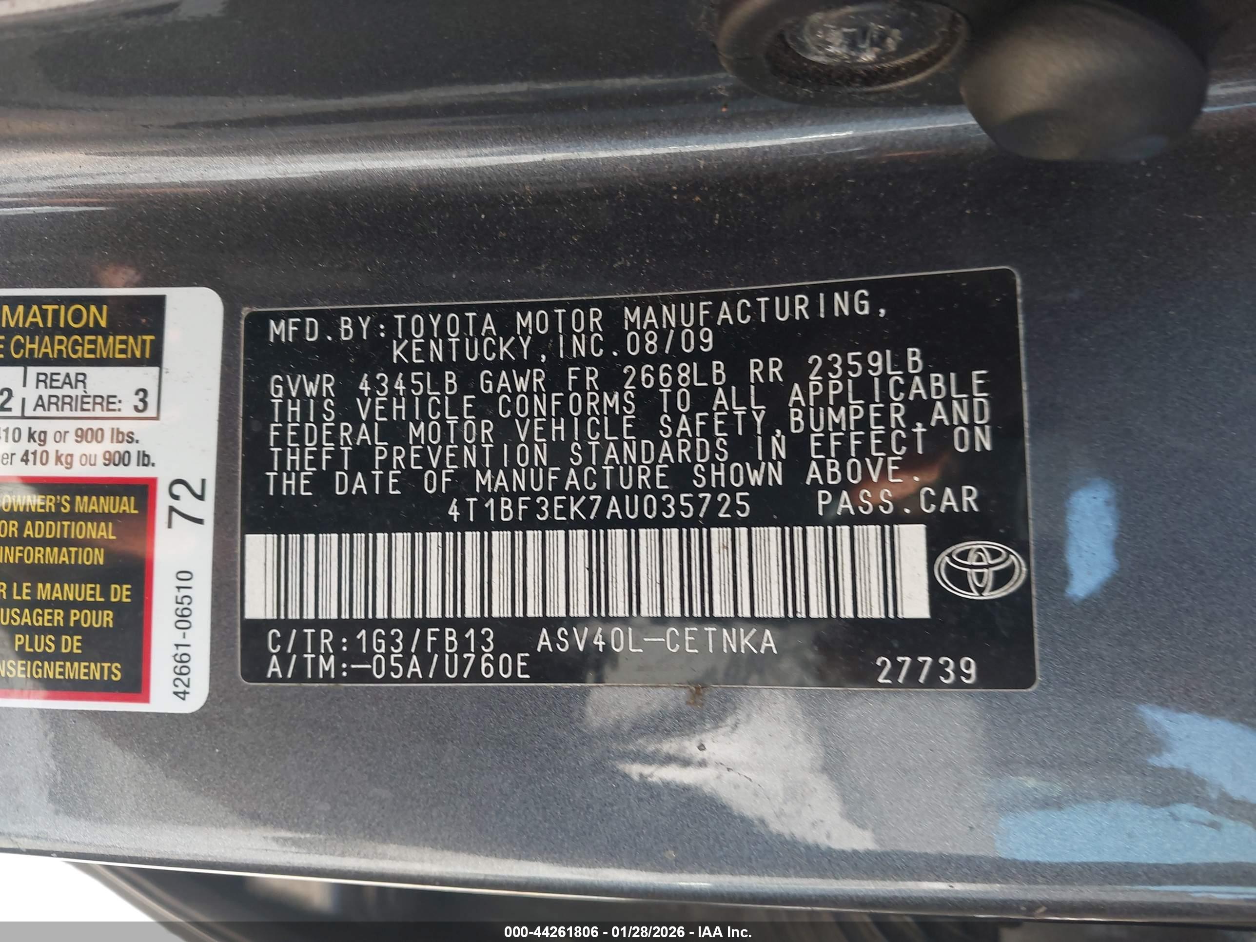 TOYOTA CAMRY image 9