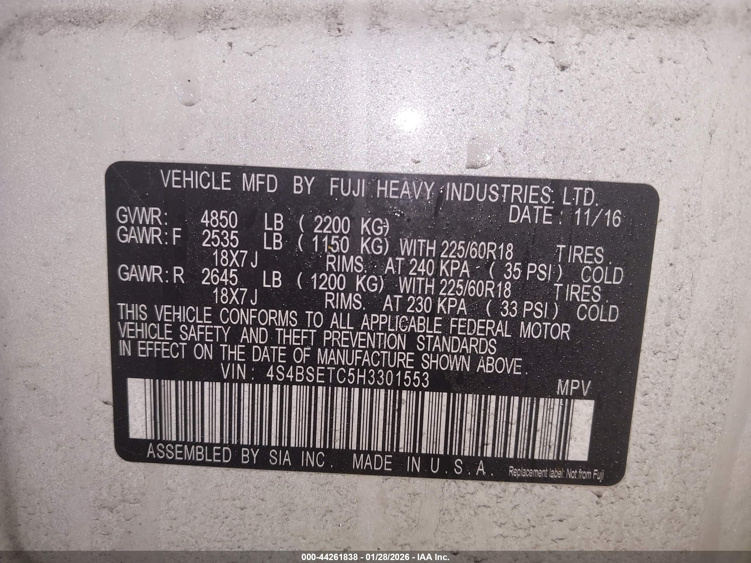 SUBARU OUTBACK image 9