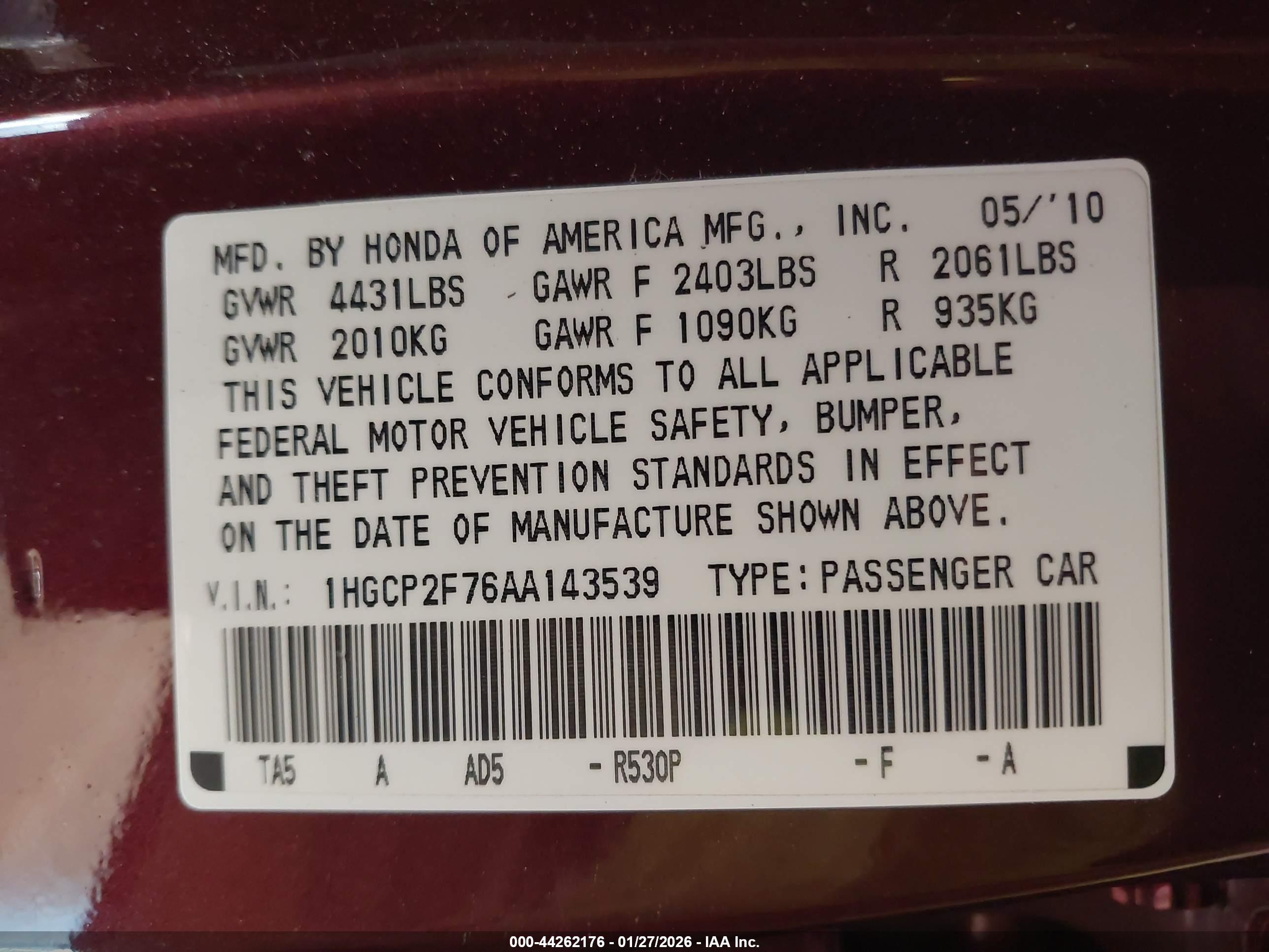 HONDA ACCORD image 9