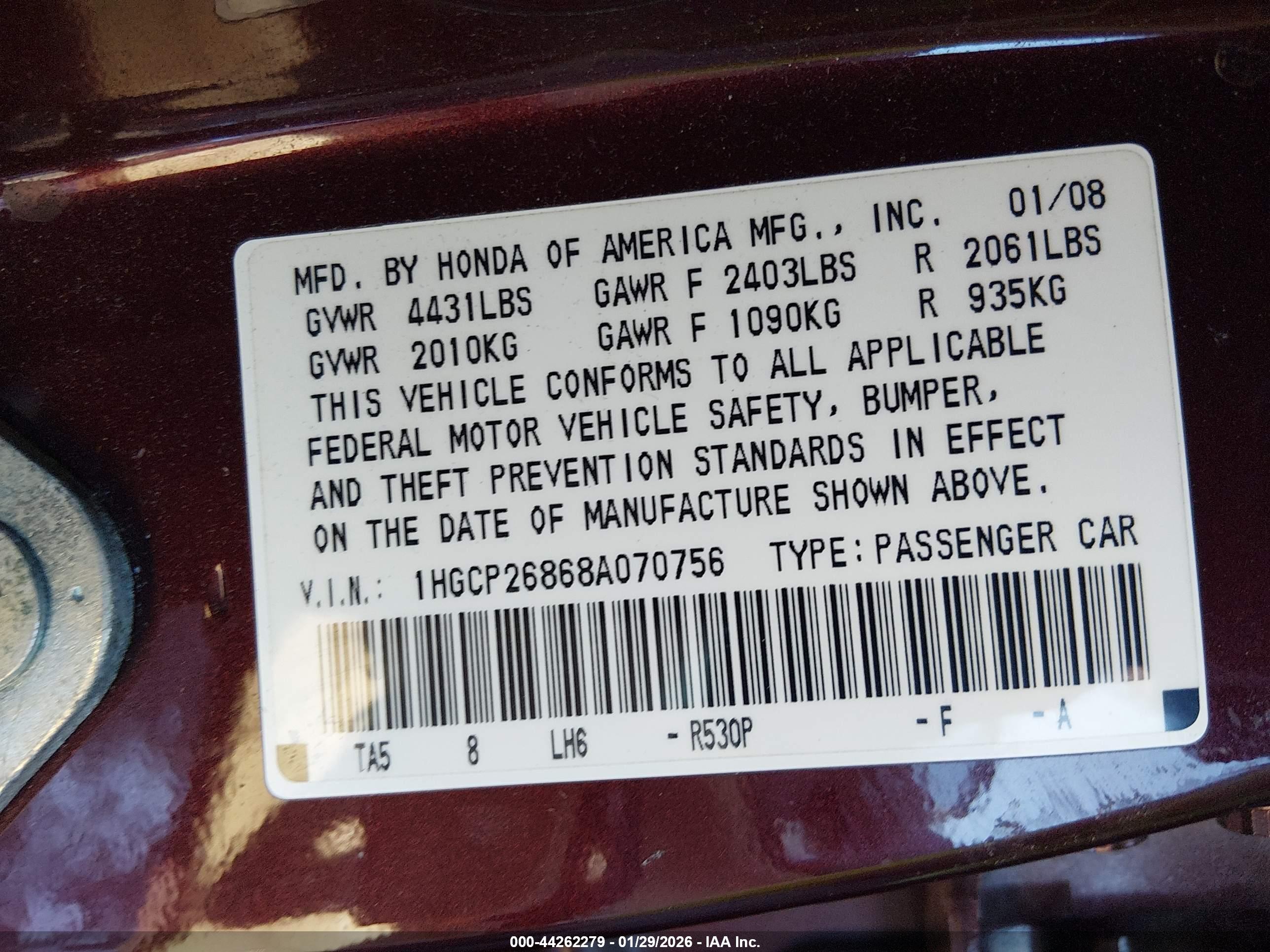 HONDA ACCORD image 9
