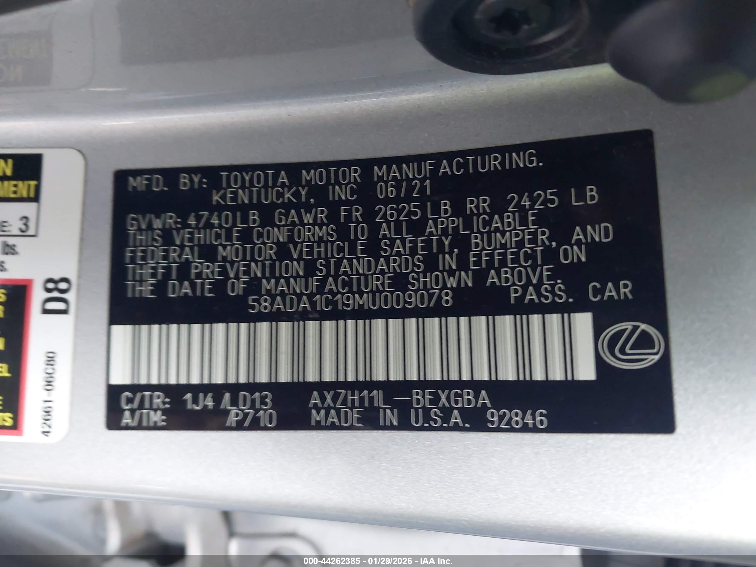 LEXUS ES image 9