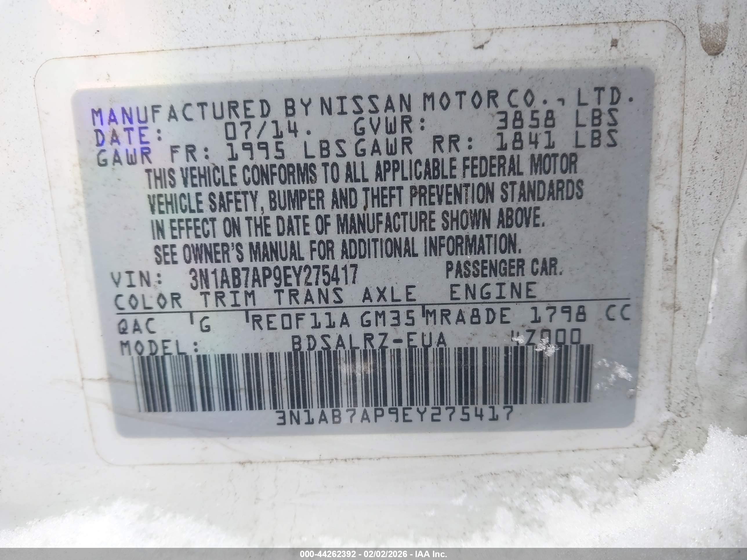 NISSAN SENTRA image 9