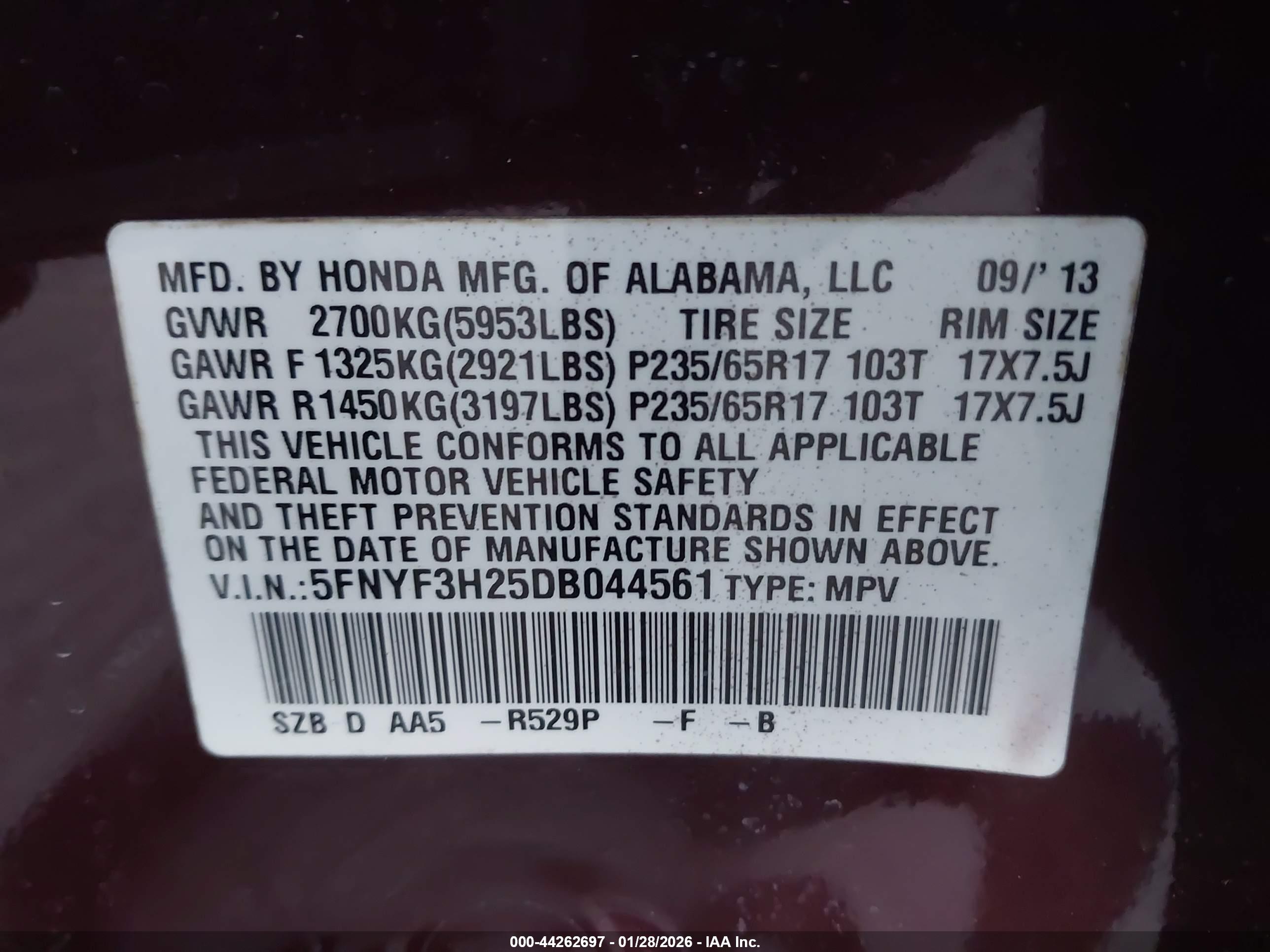HONDA PILOT image 9