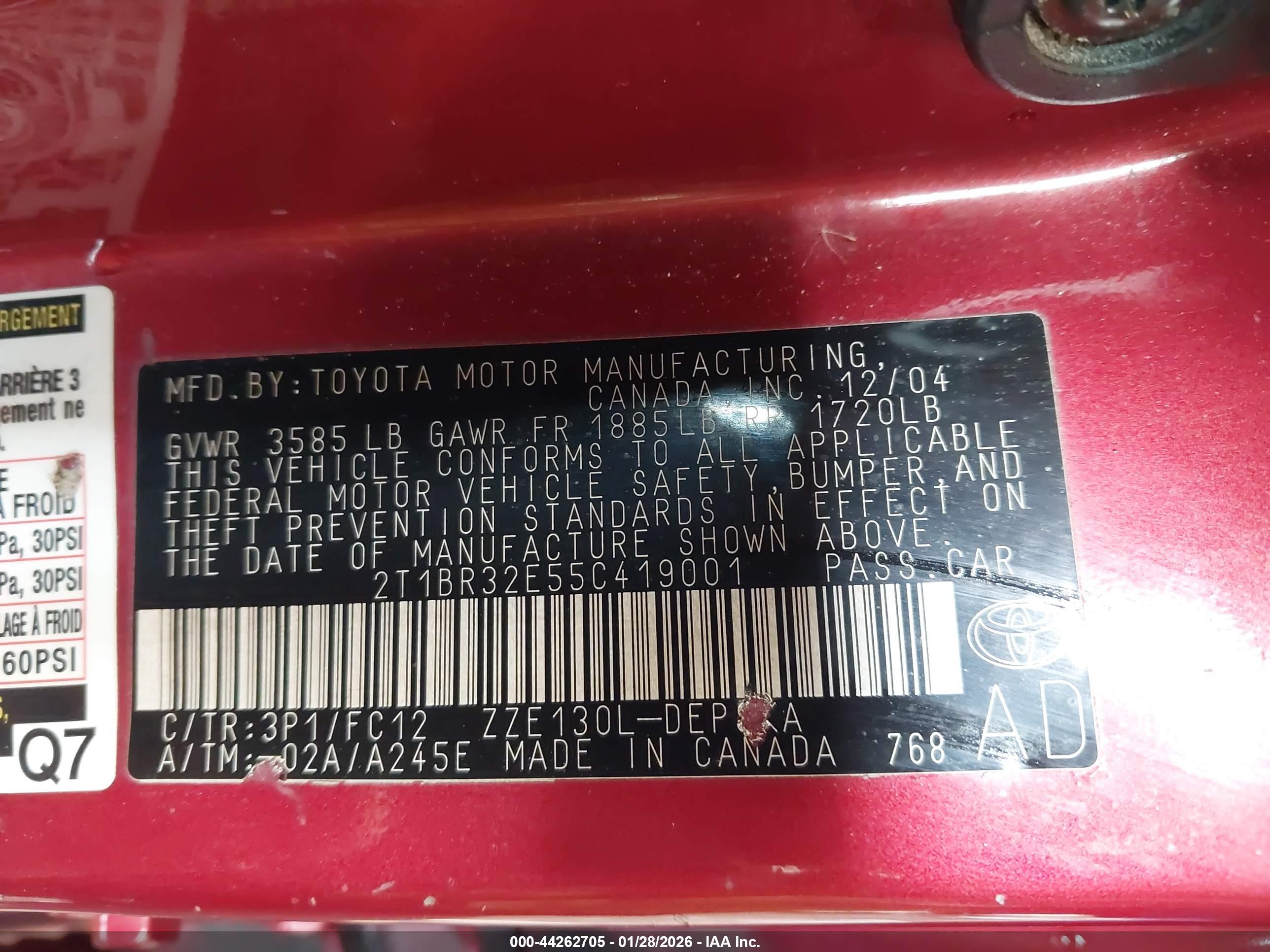 TOYOTA COROLLA image 9