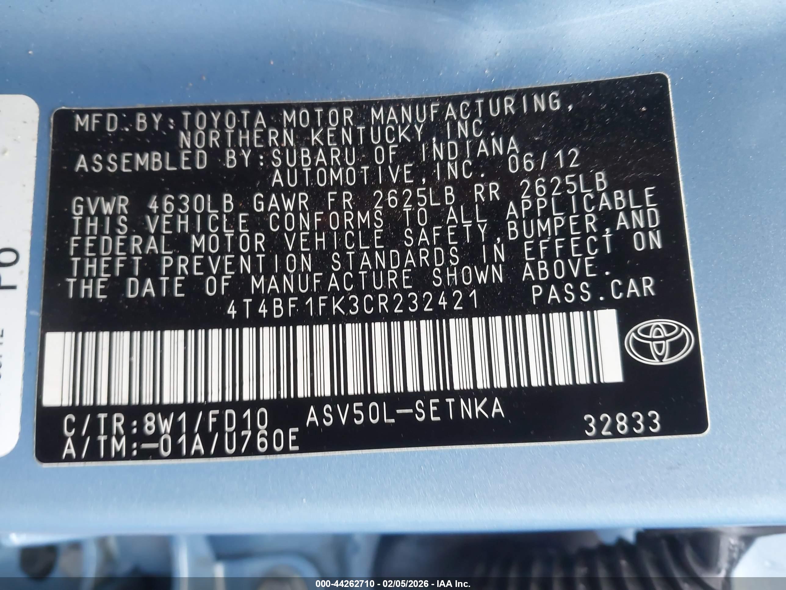 TOYOTA CAMRY image 9