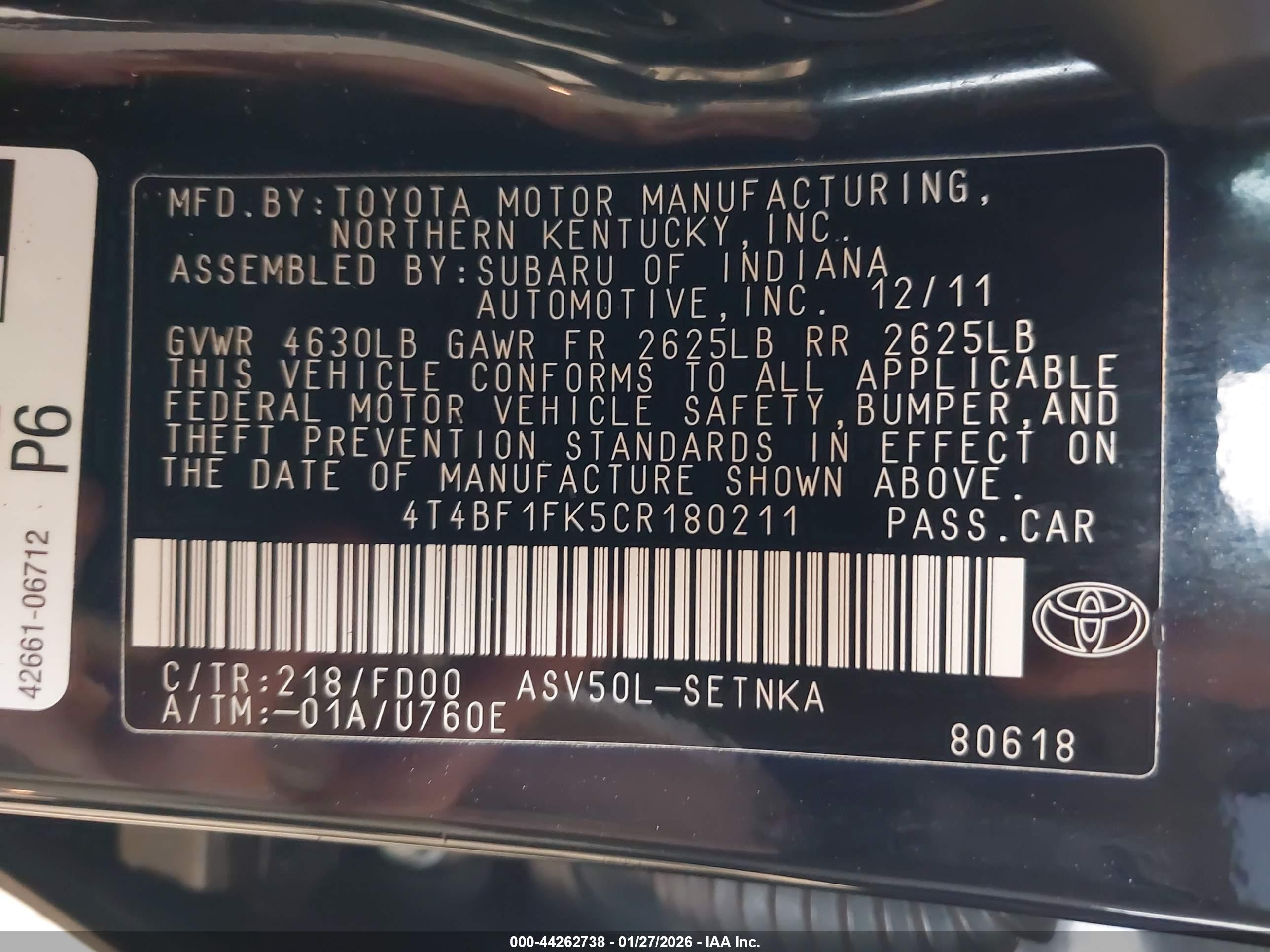 TOYOTA CAMRY image 9