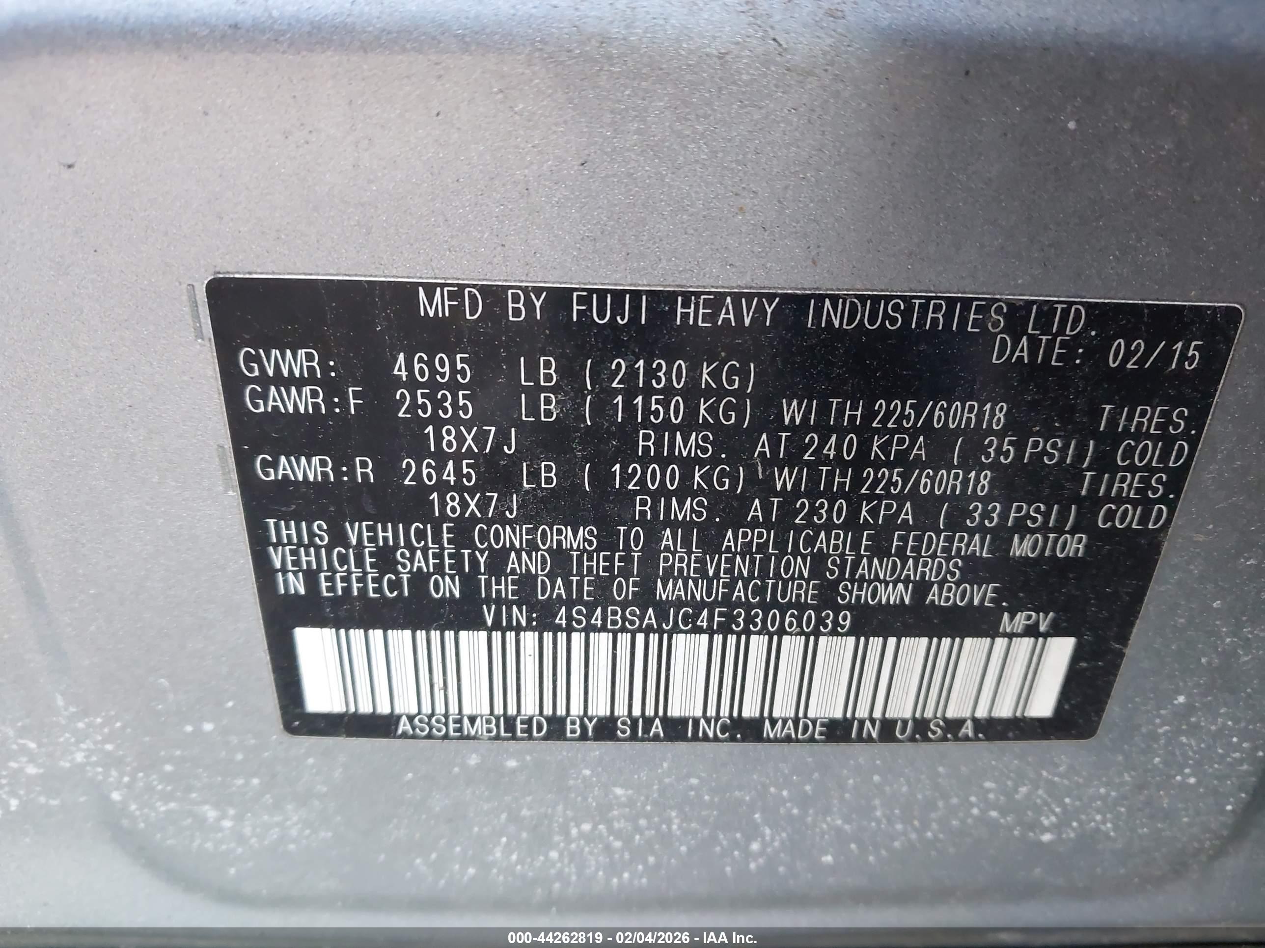 SUBARU OUTBACK image 9