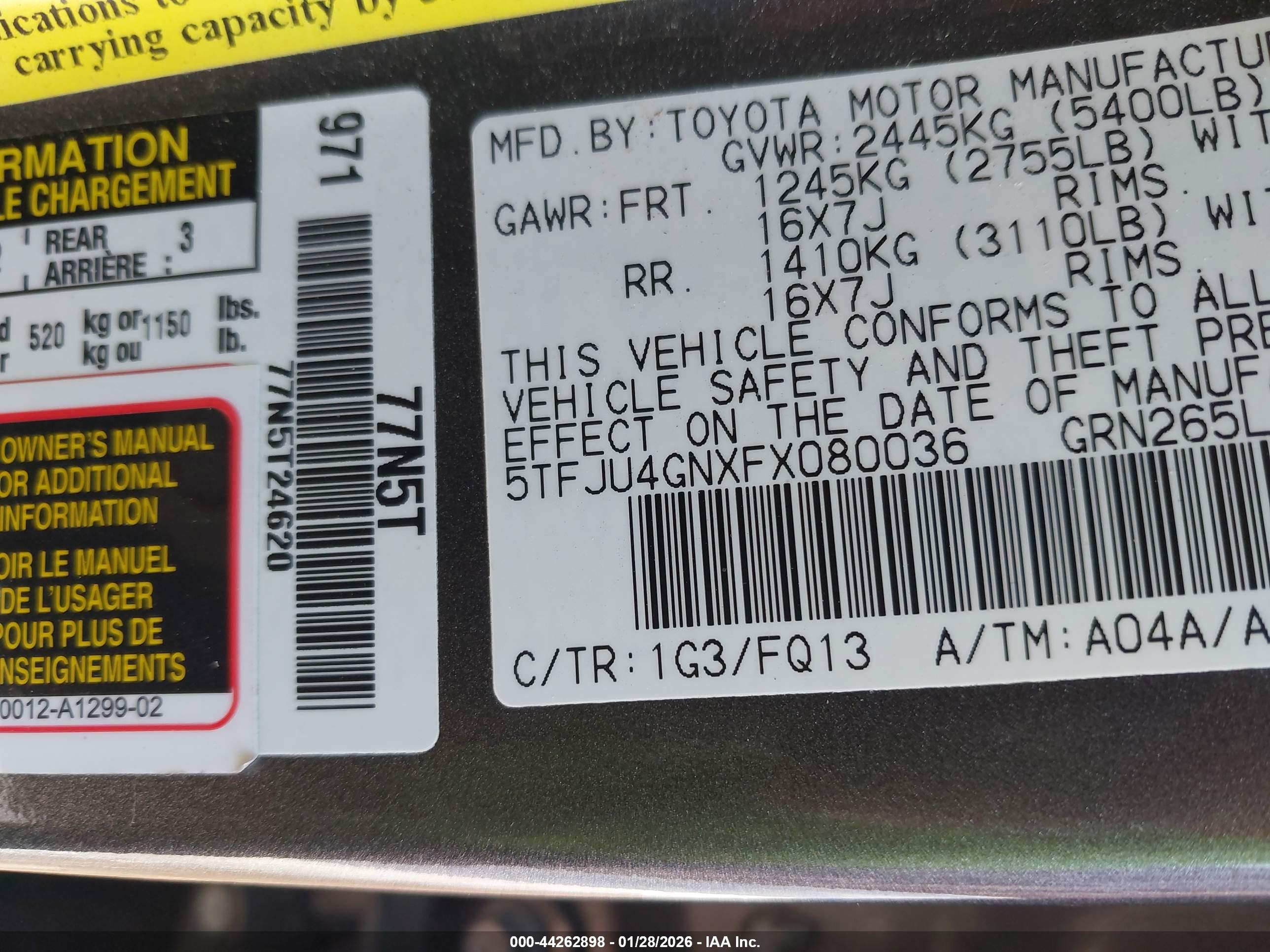 TOYOTA TACOMA image 9
