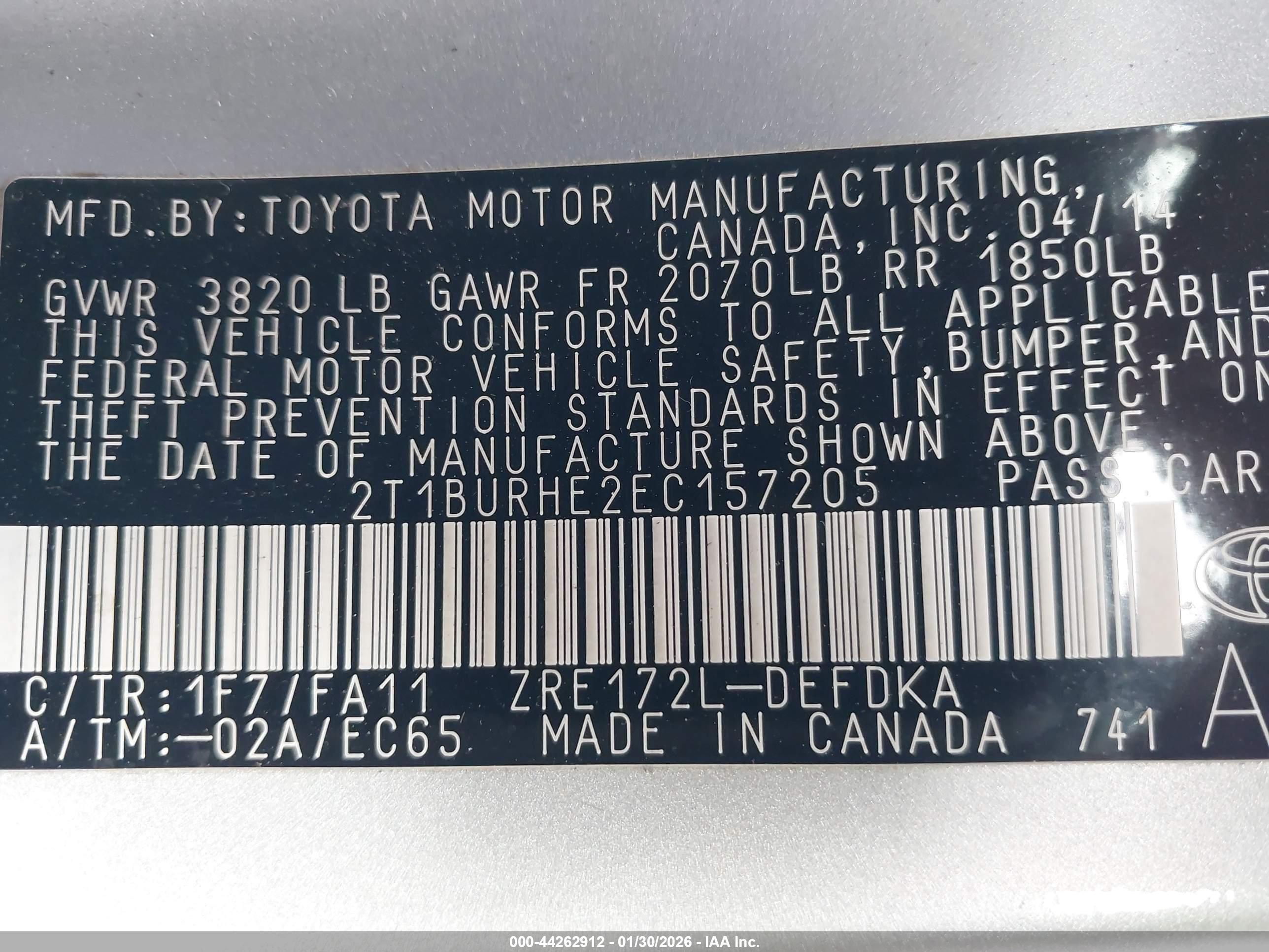 TOYOTA COROLLA image 9