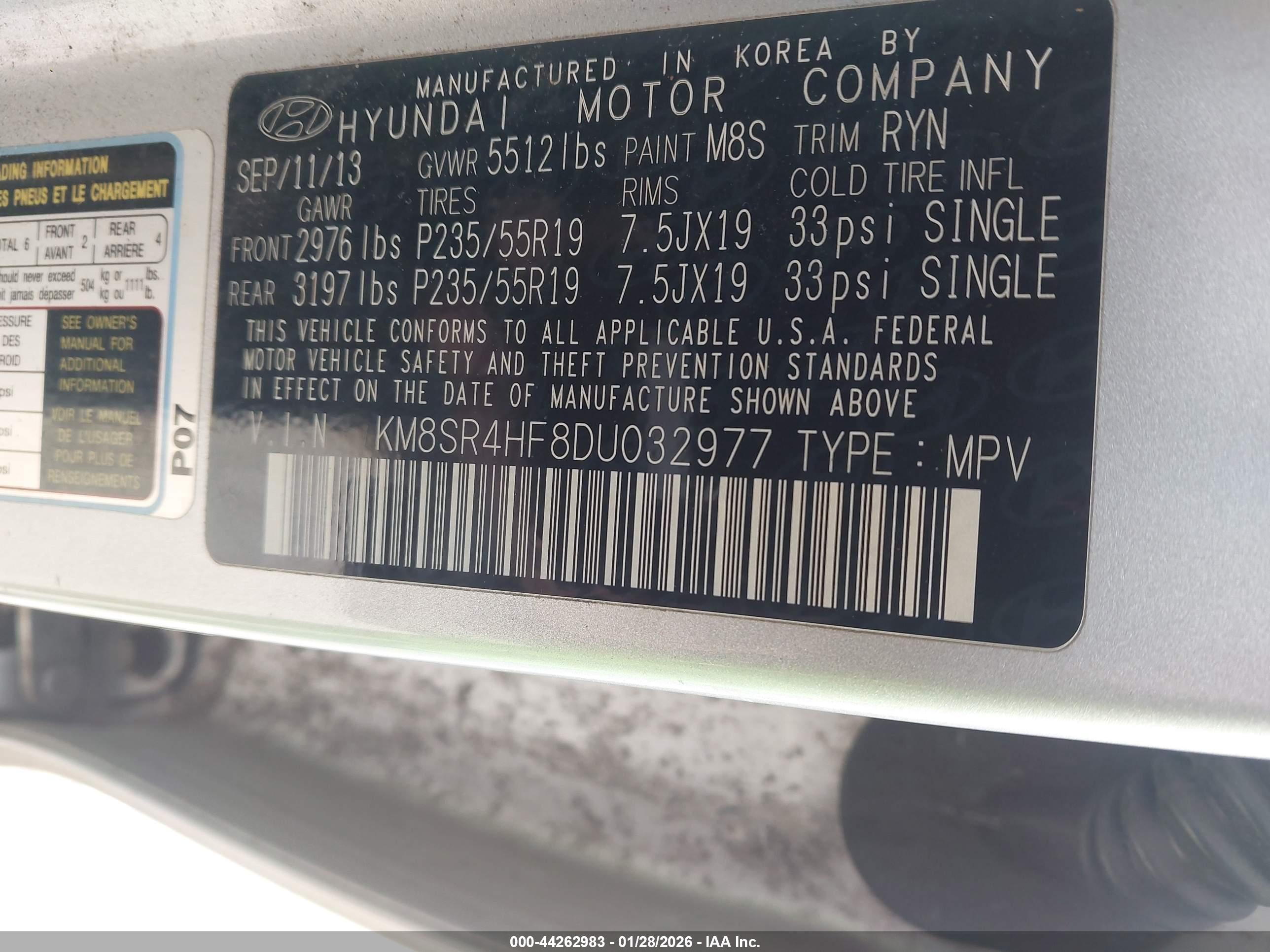 HYUNDAI SANTA image 9