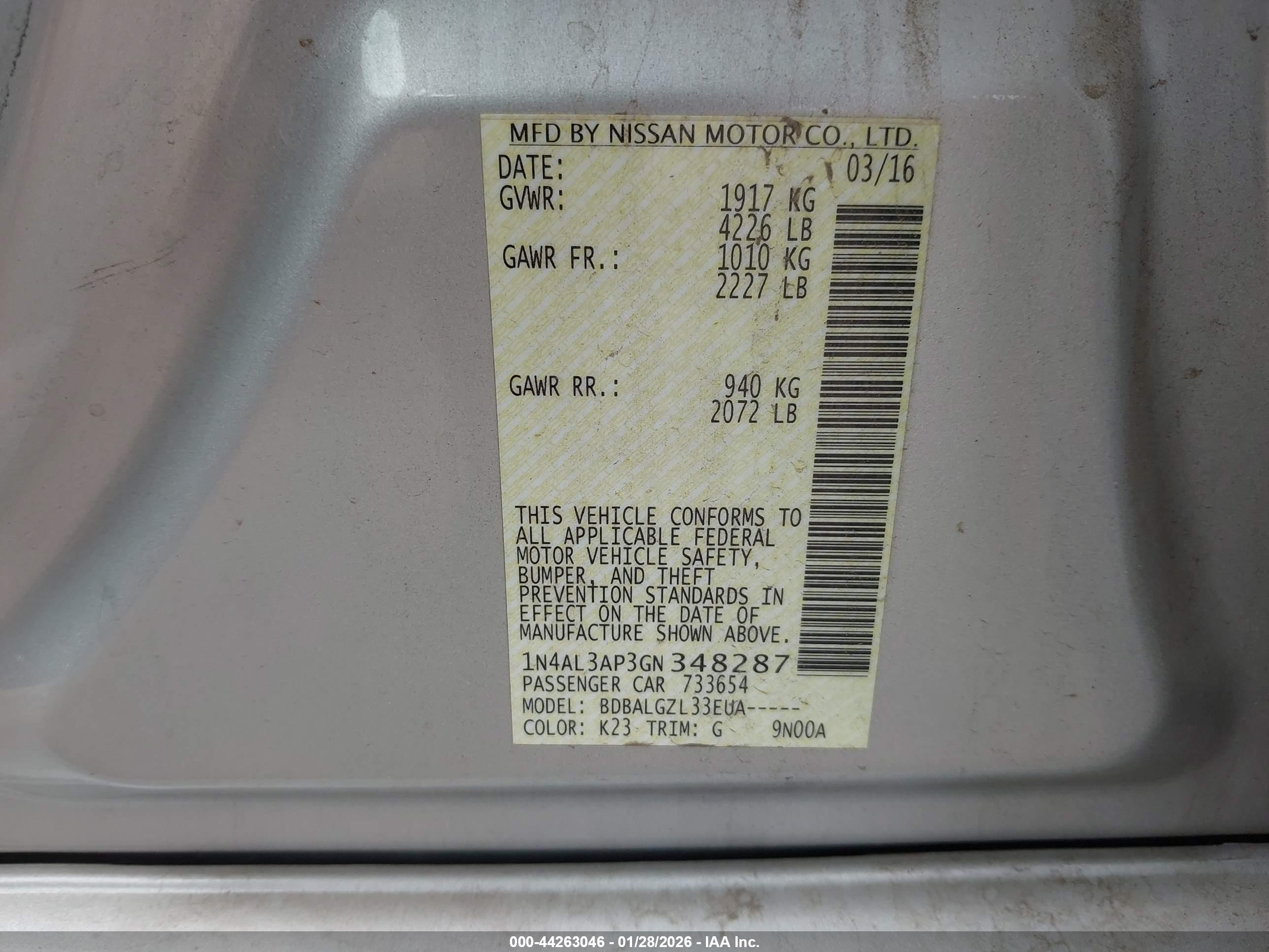 NISSAN ALTIMA image 9