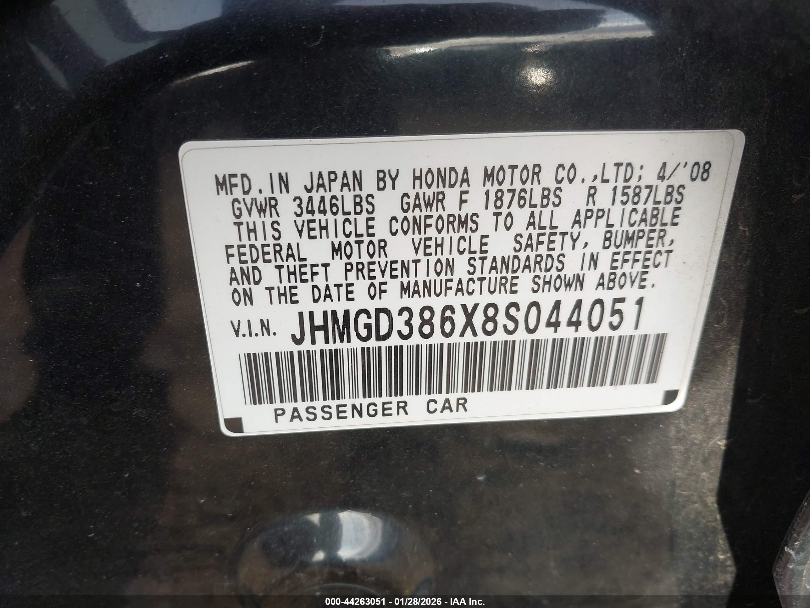 HONDA FIT image 9