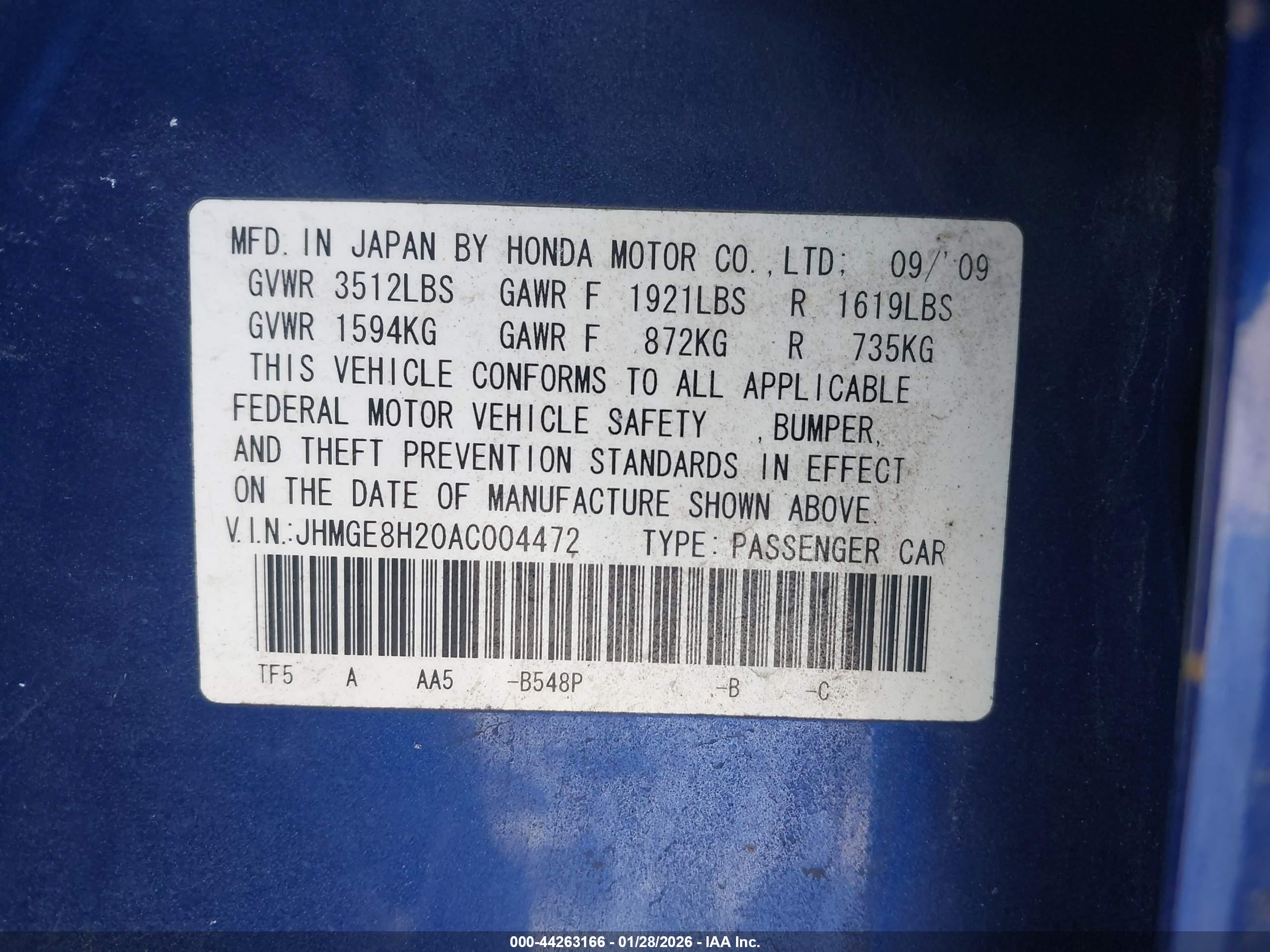 HONDA FIT image 9