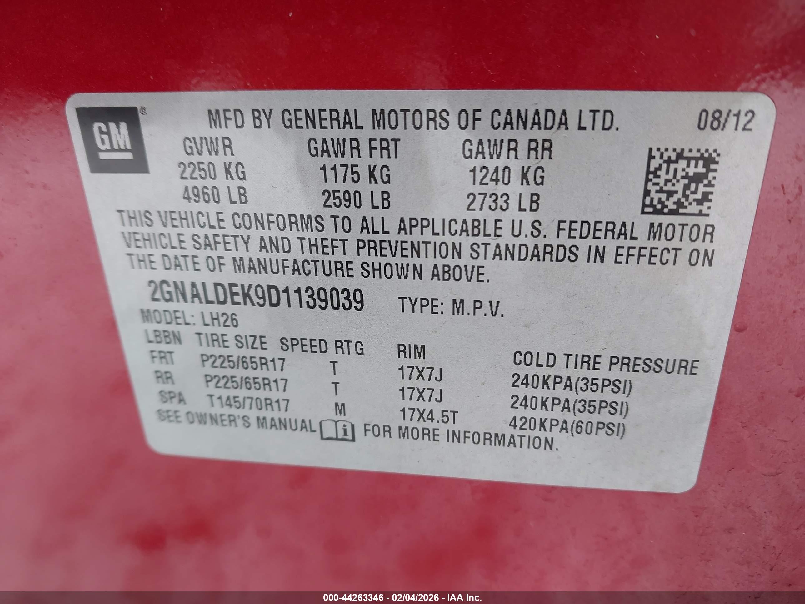 CHEVROLET EQUINOX image 9