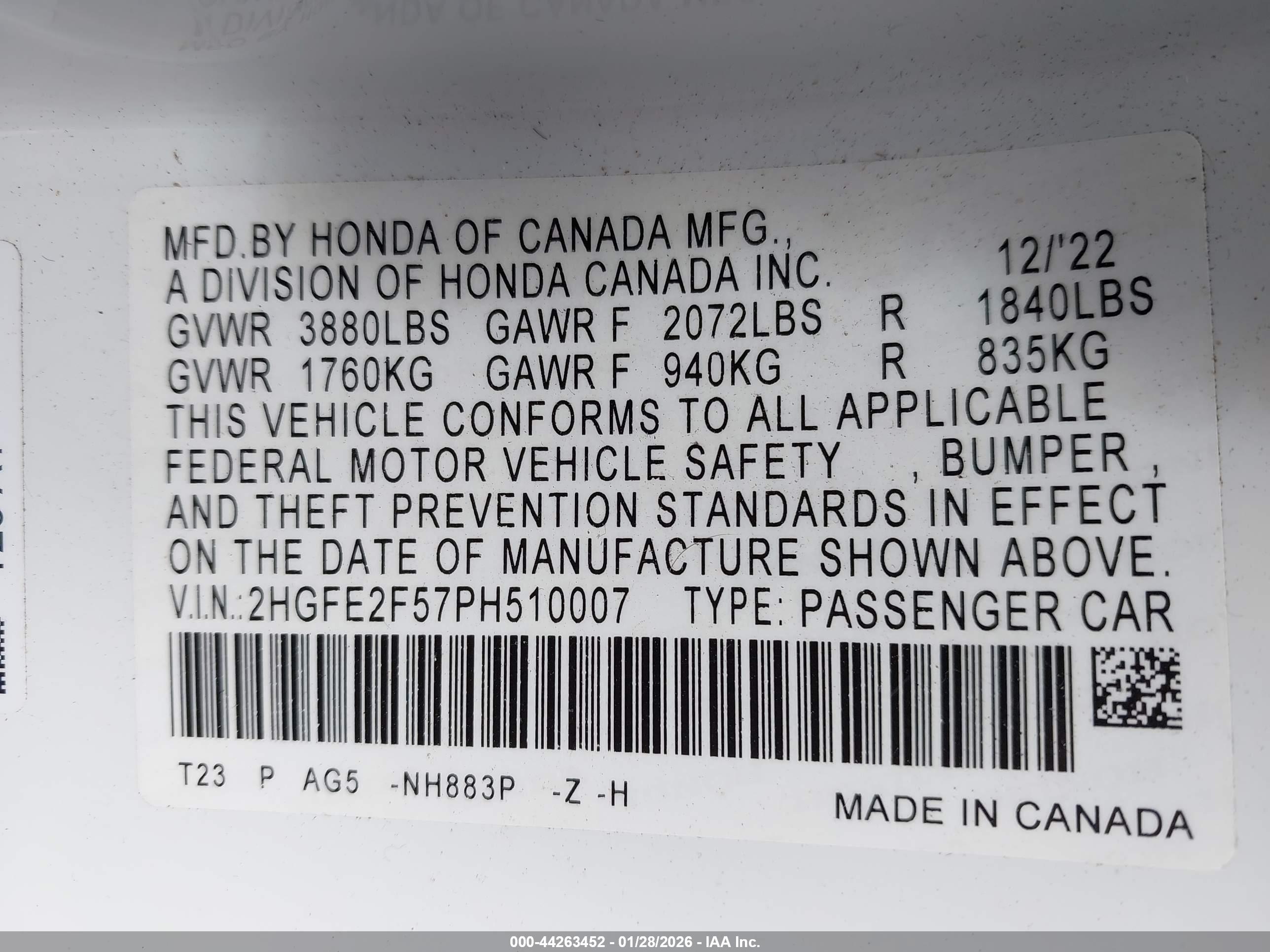 HONDA CIVIC image 9