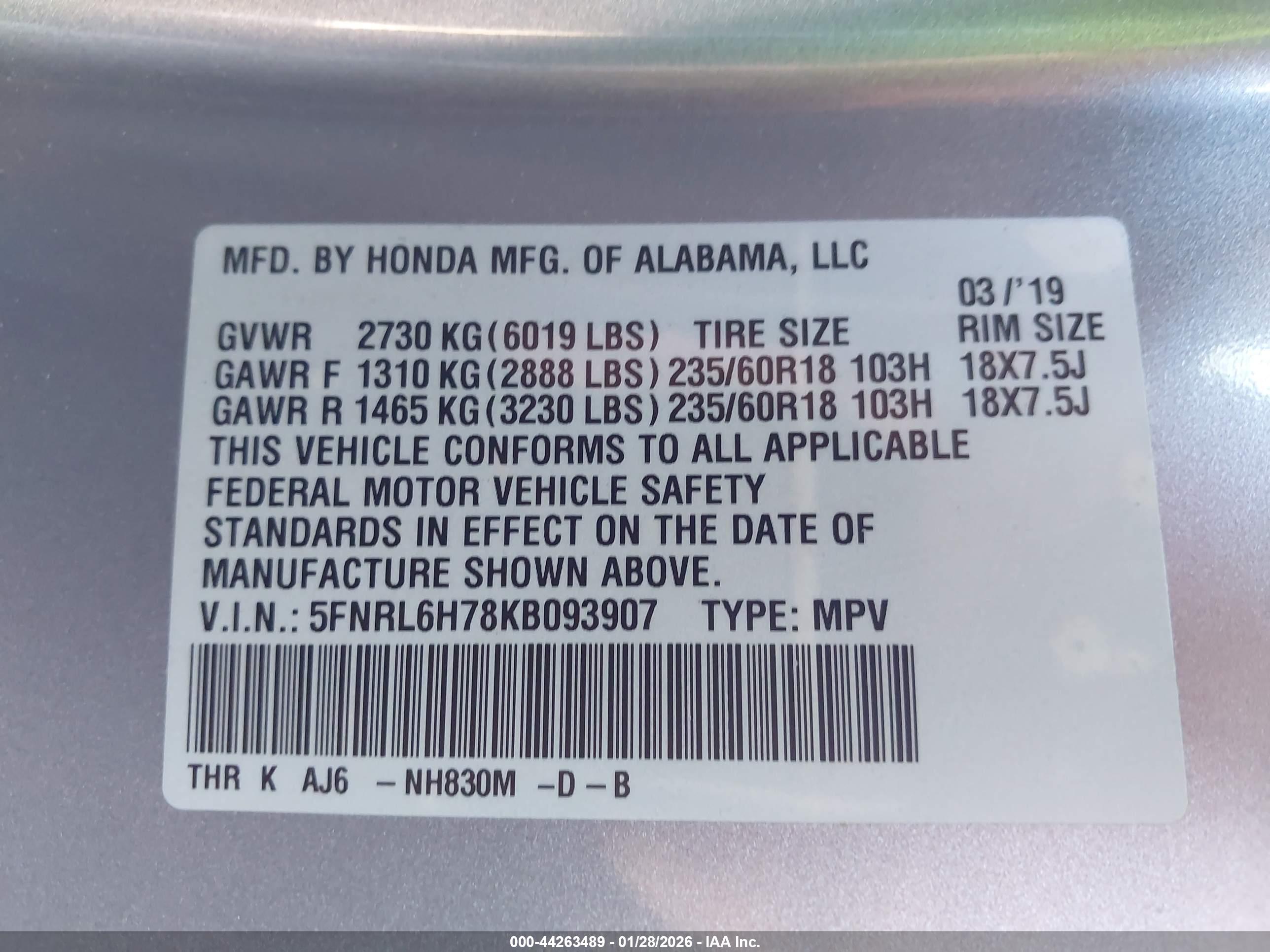 HONDA ODYSSEY image 9