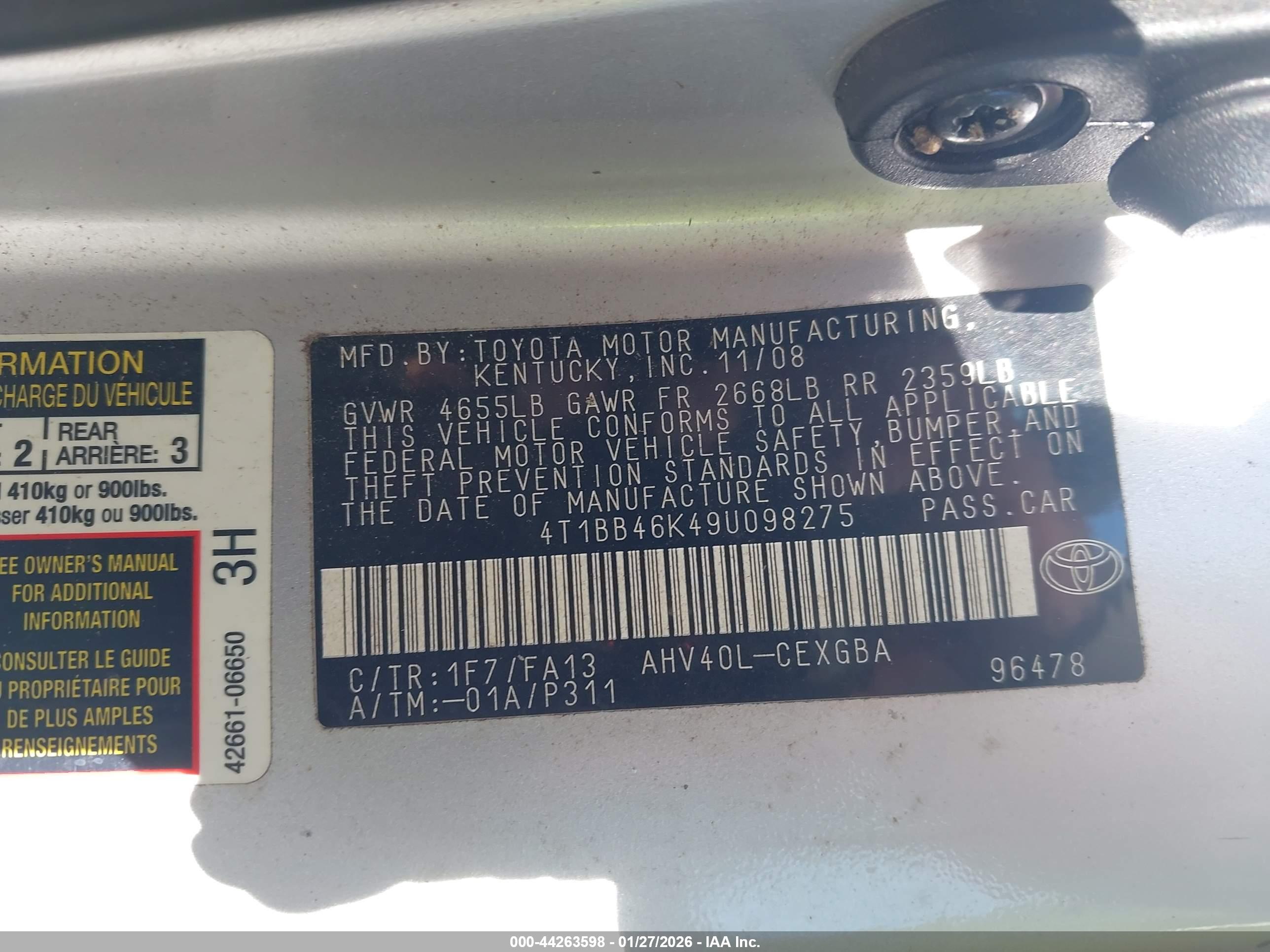 TOYOTA CAMRY image 9