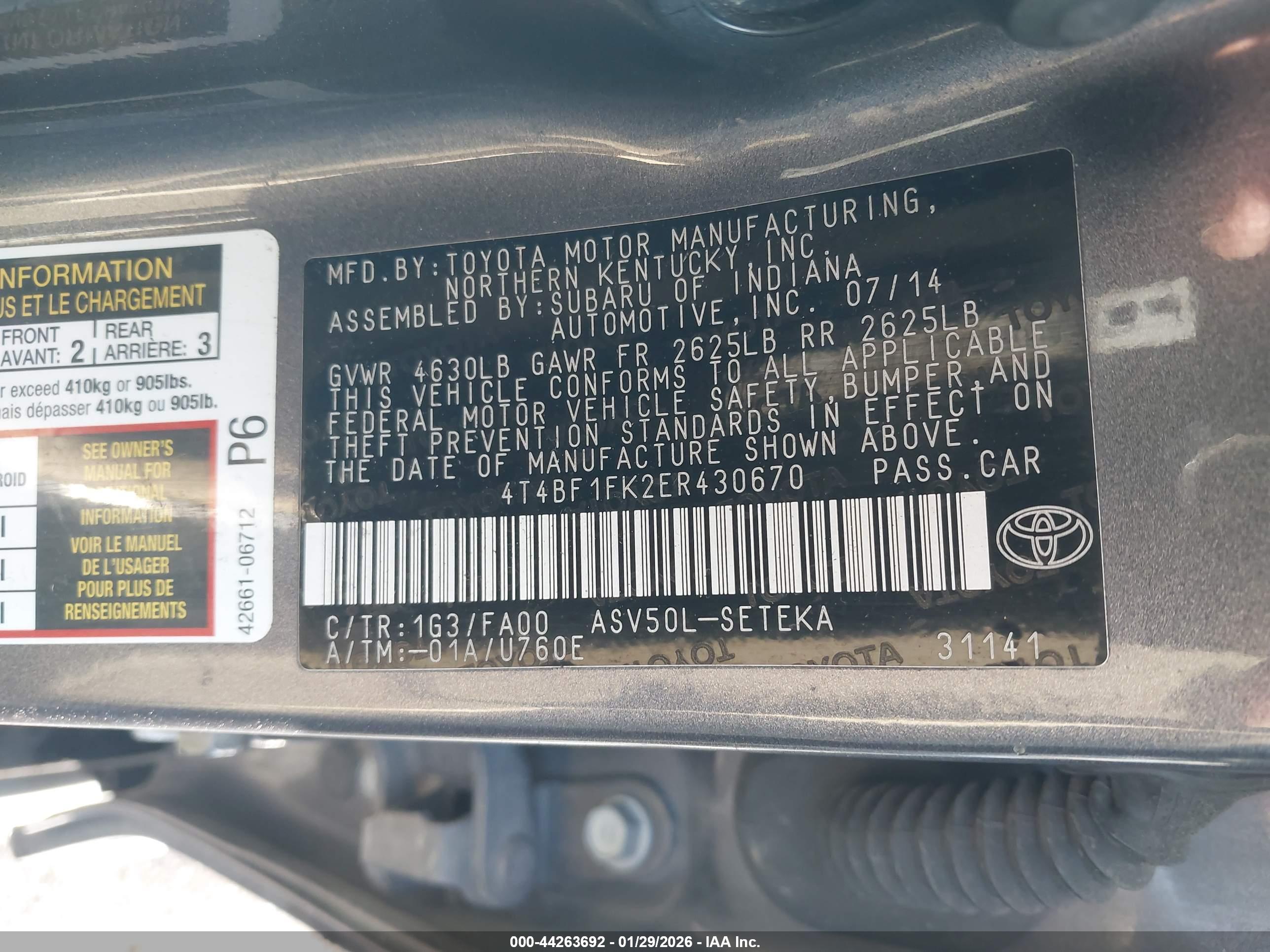 TOYOTA CAMRY image 9
