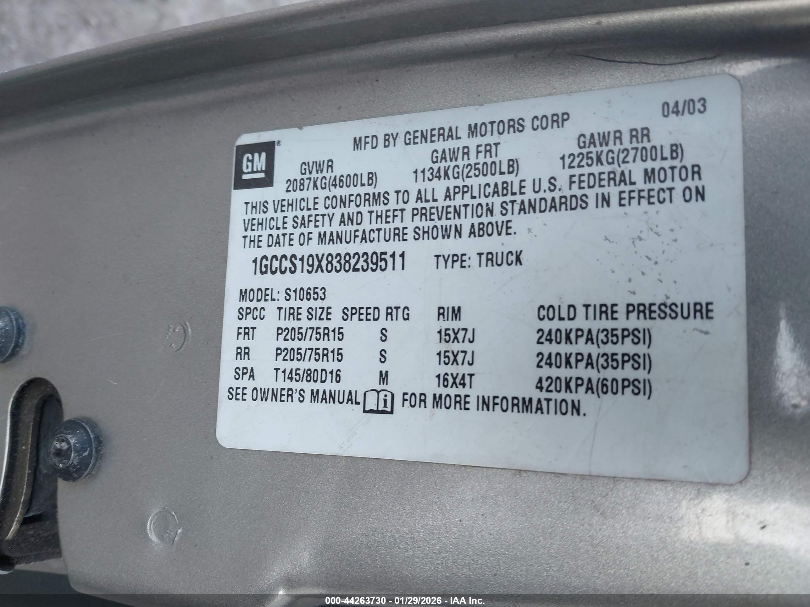 CHEVROLET S-10 image 9