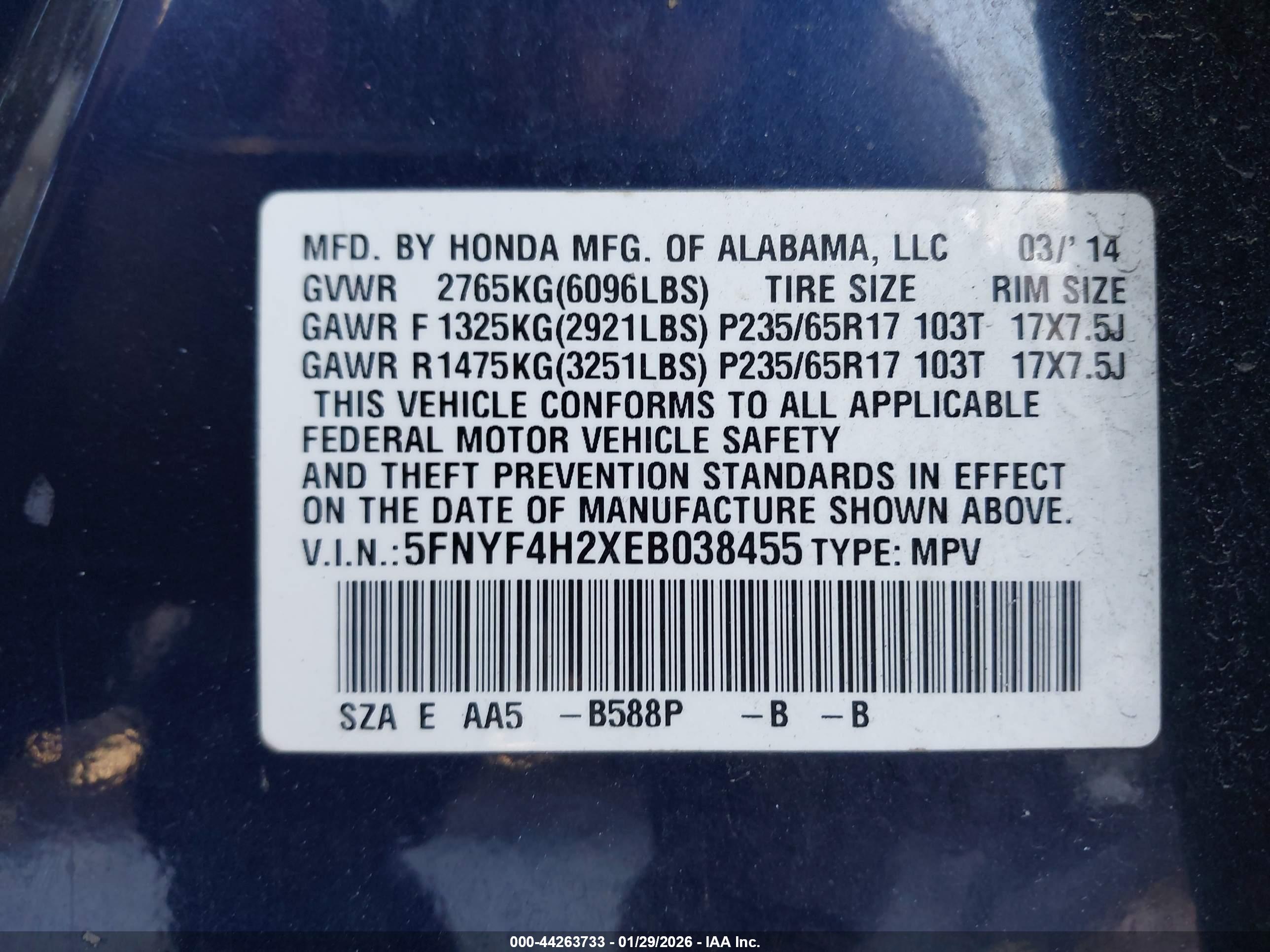 HONDA PILOT image 9