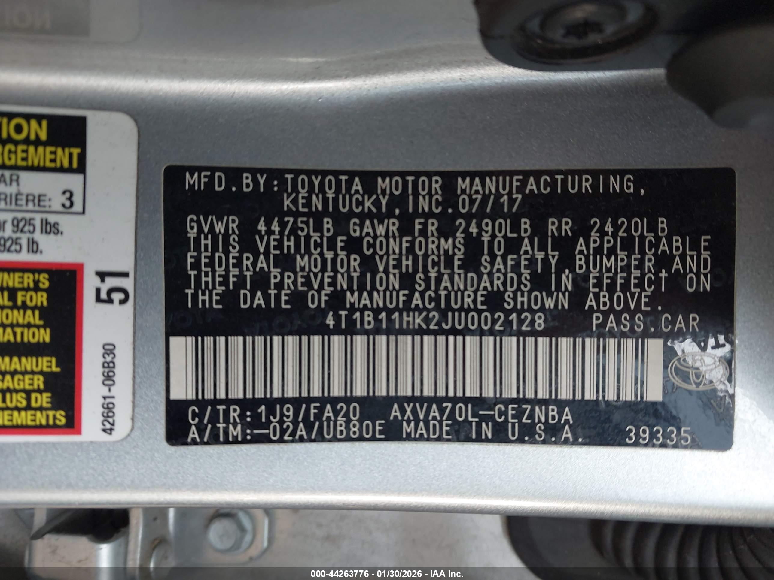 TOYOTA CAMRY image 9