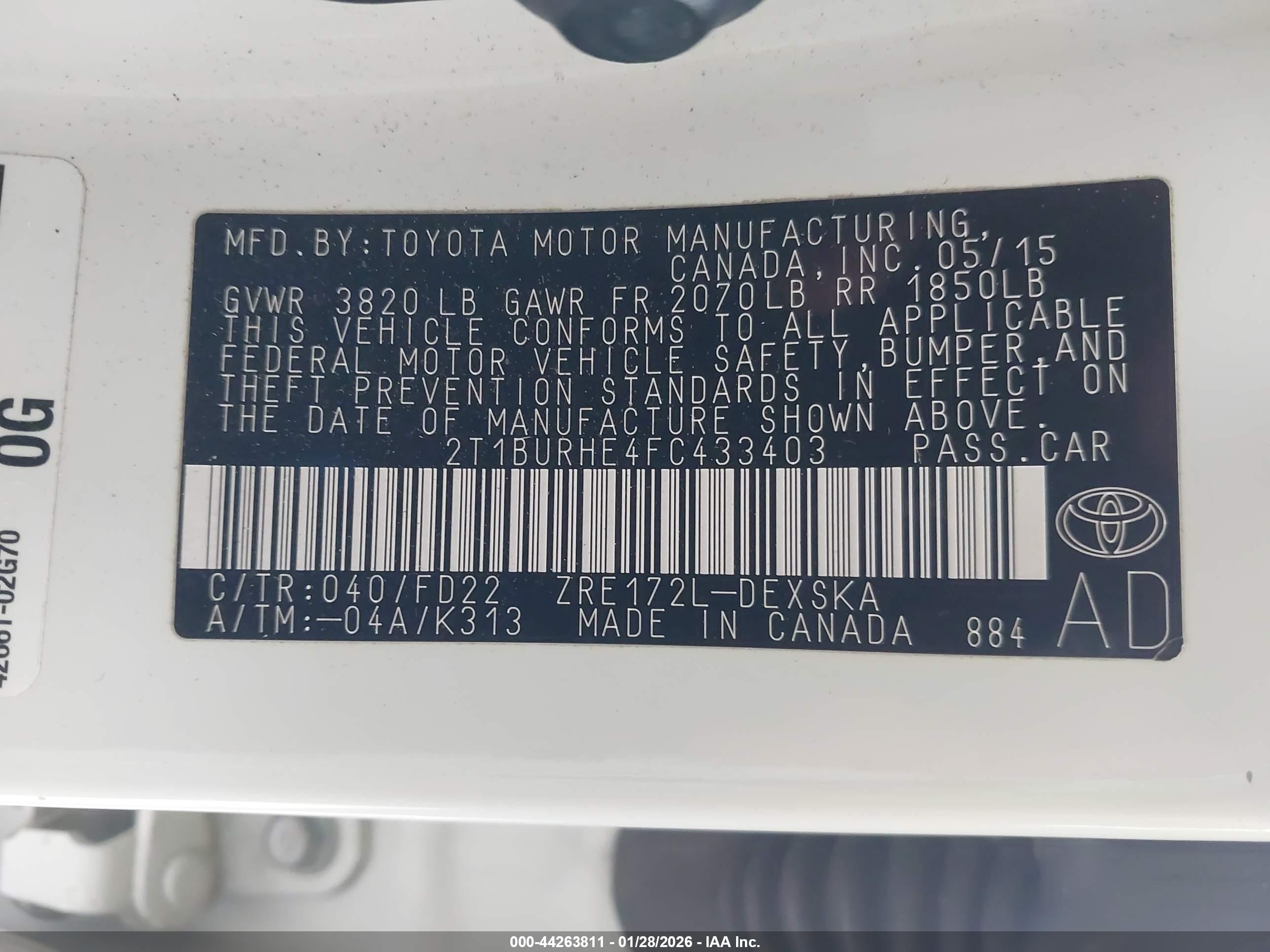 TOYOTA COROLLA image 9