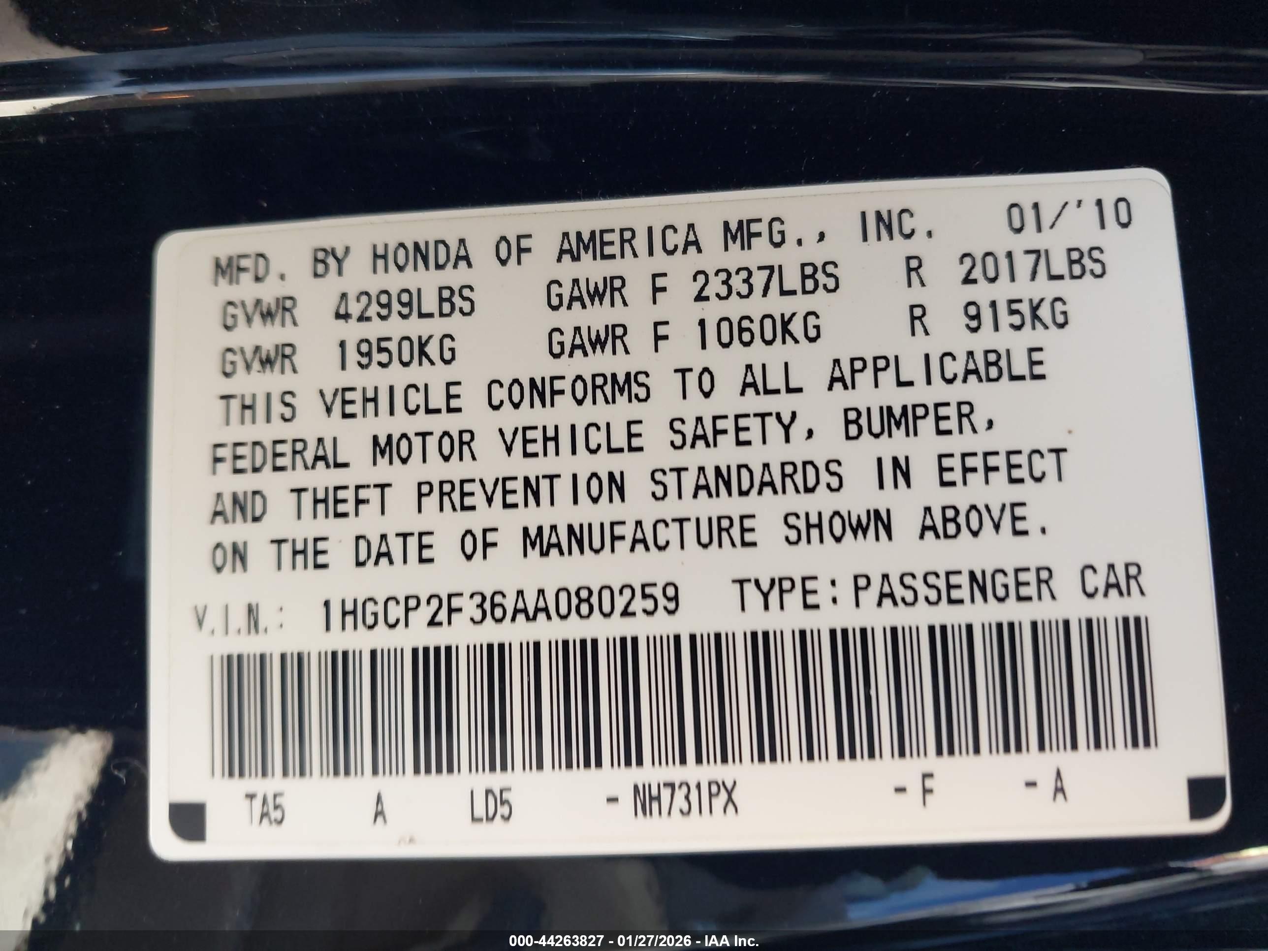 HONDA ACCORD image 9