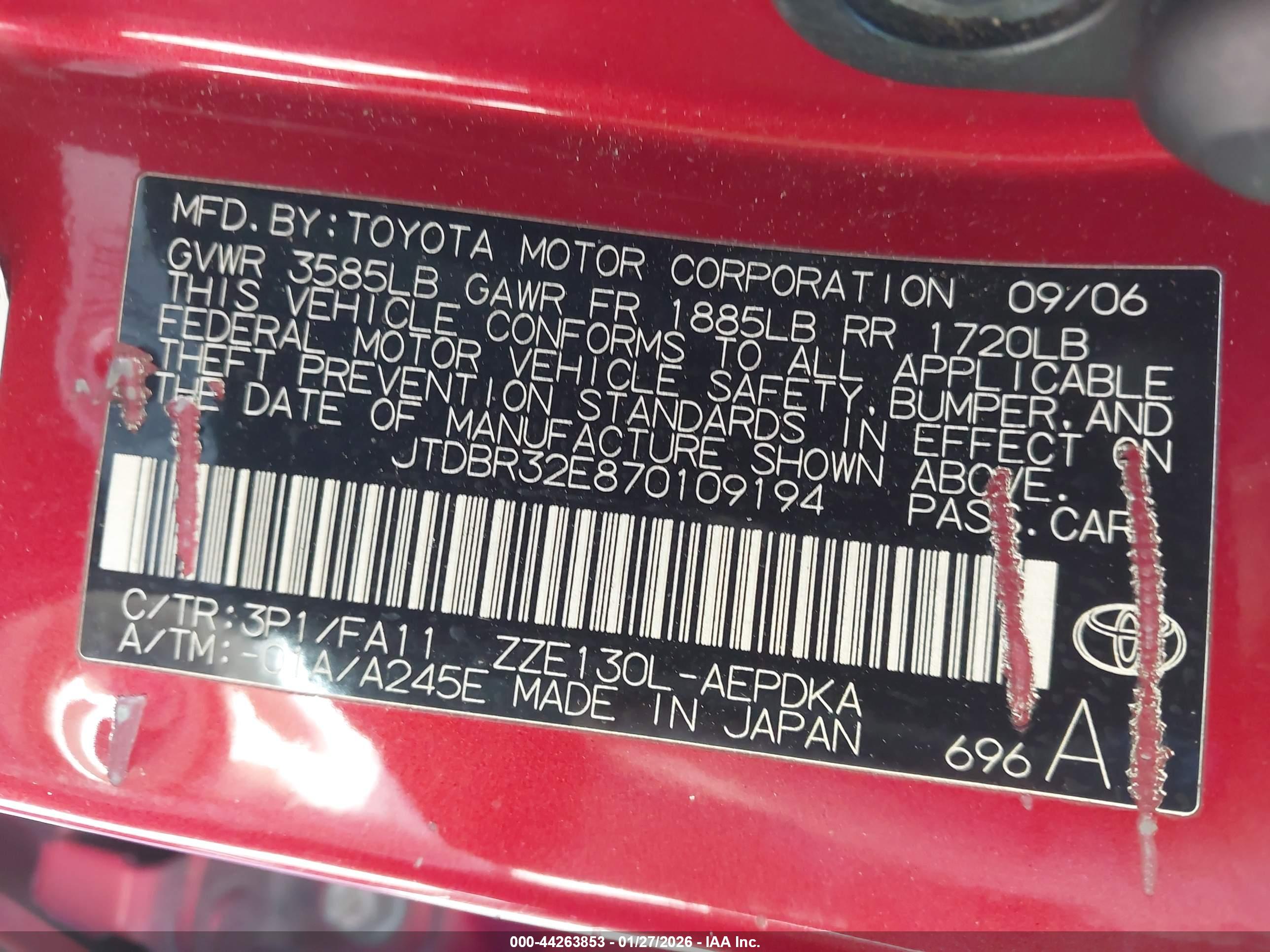 TOYOTA COROLLA image 9