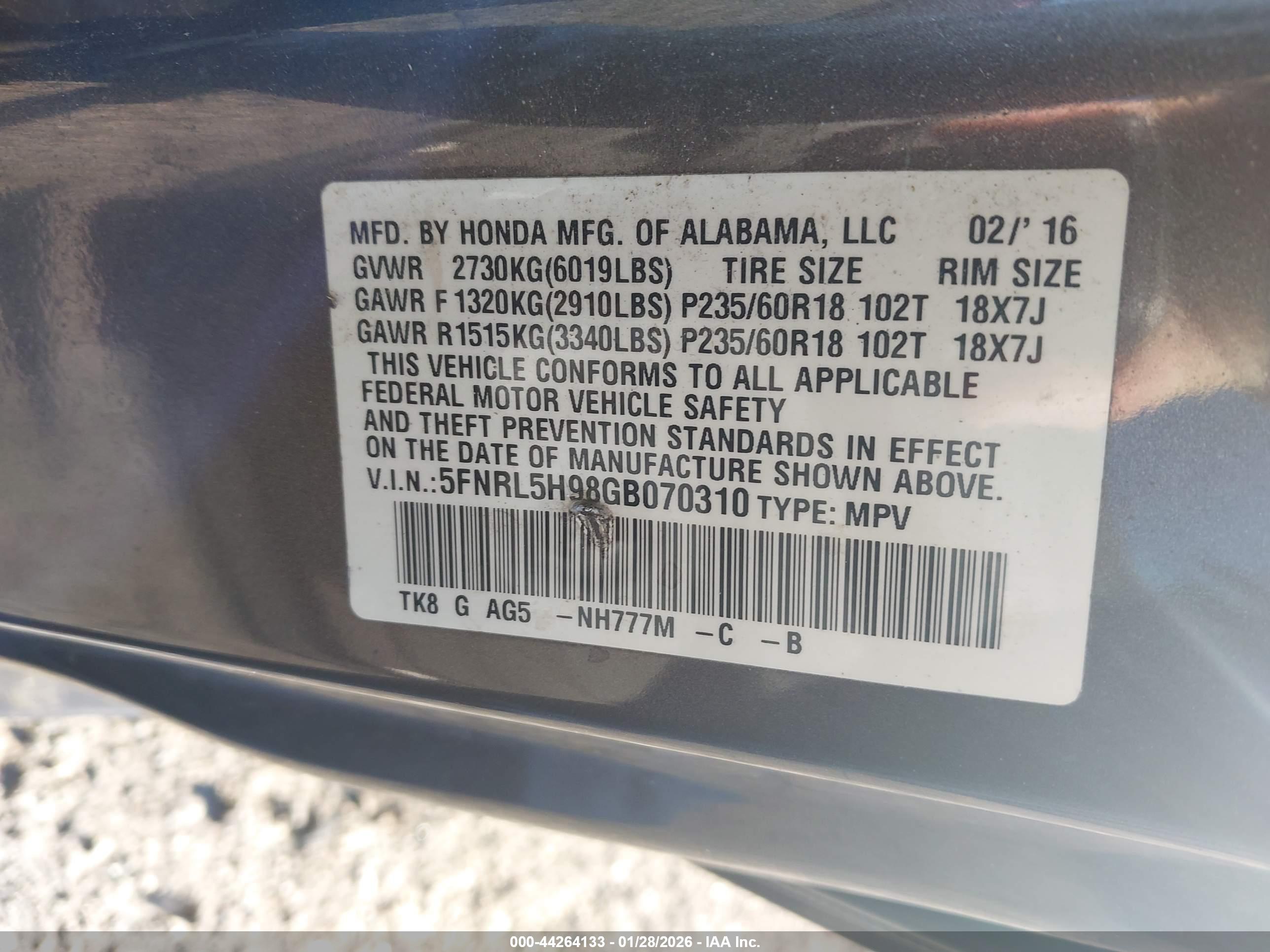 HONDA ODYSSEY image 9