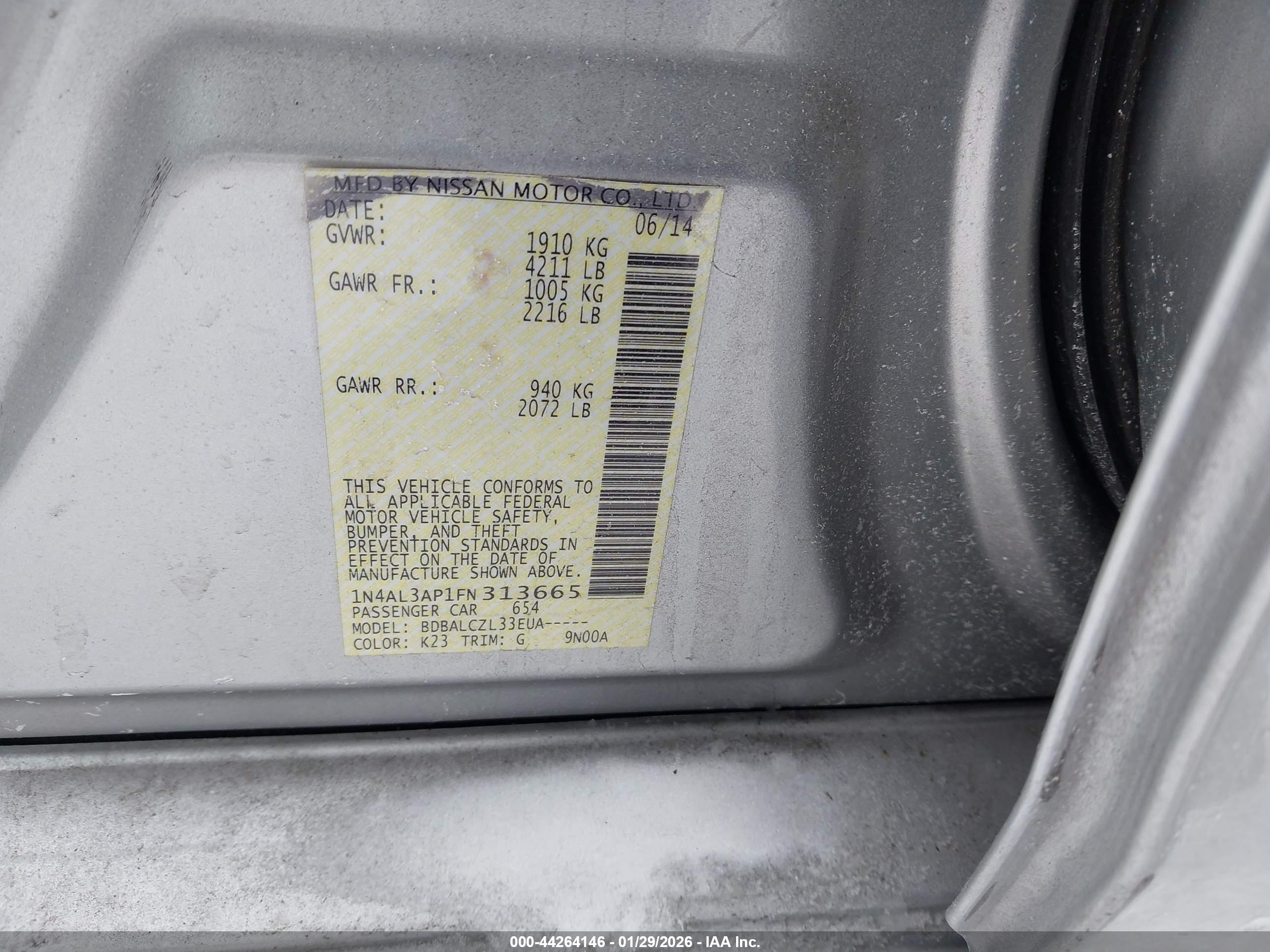 NISSAN ALTIMA image 9