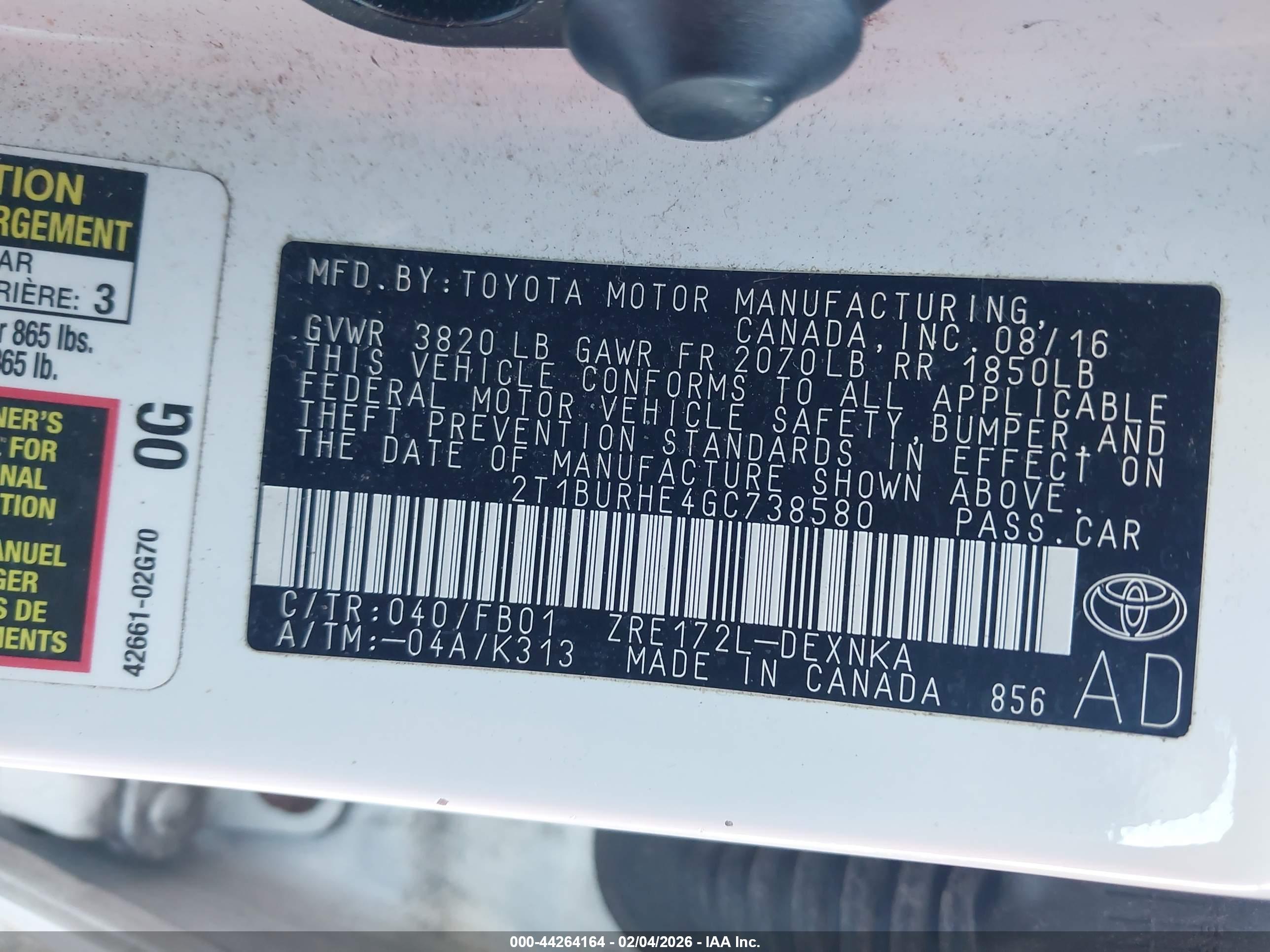 TOYOTA COROLLA image 9