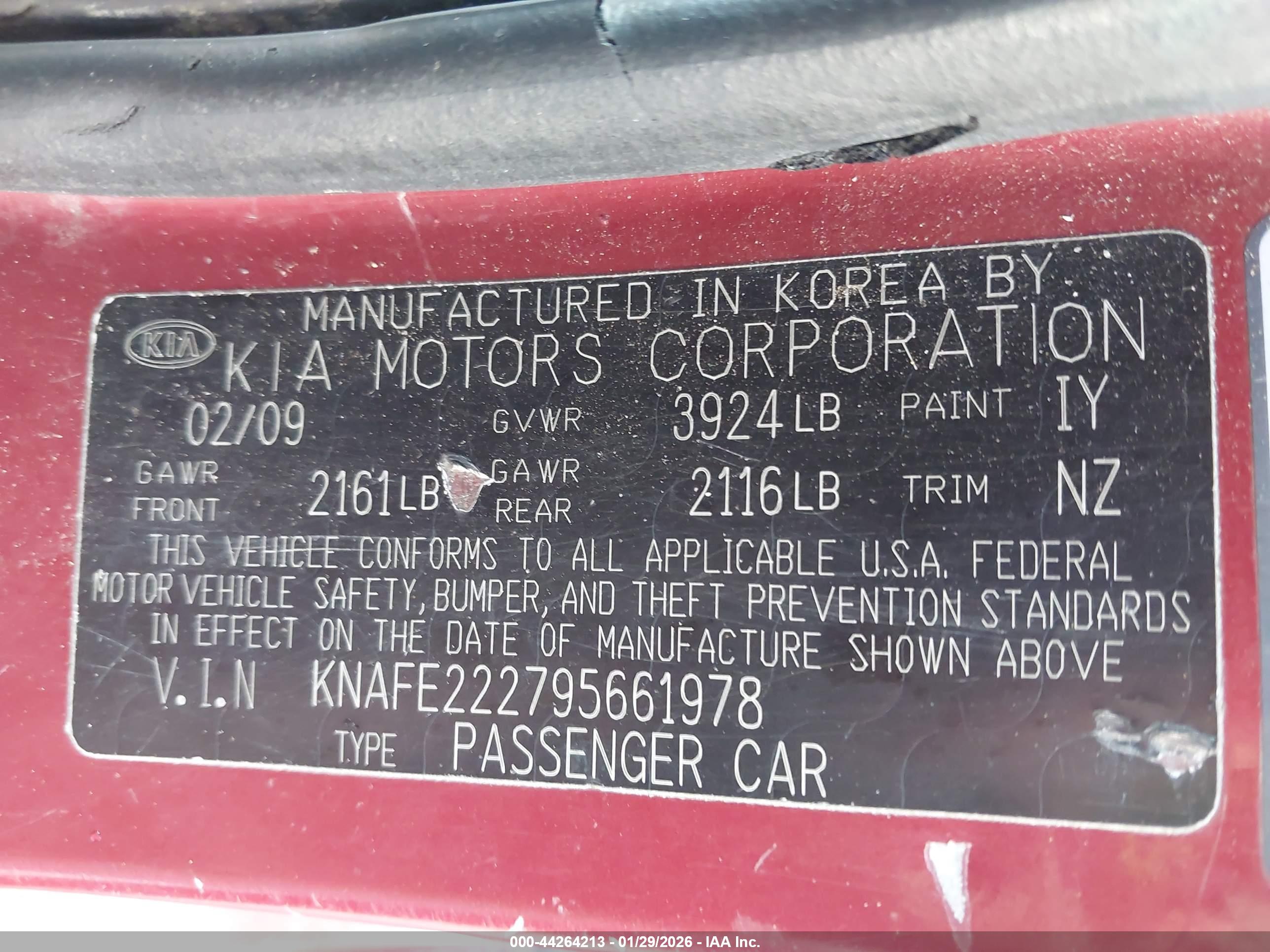 KIA SPECTRA image 9